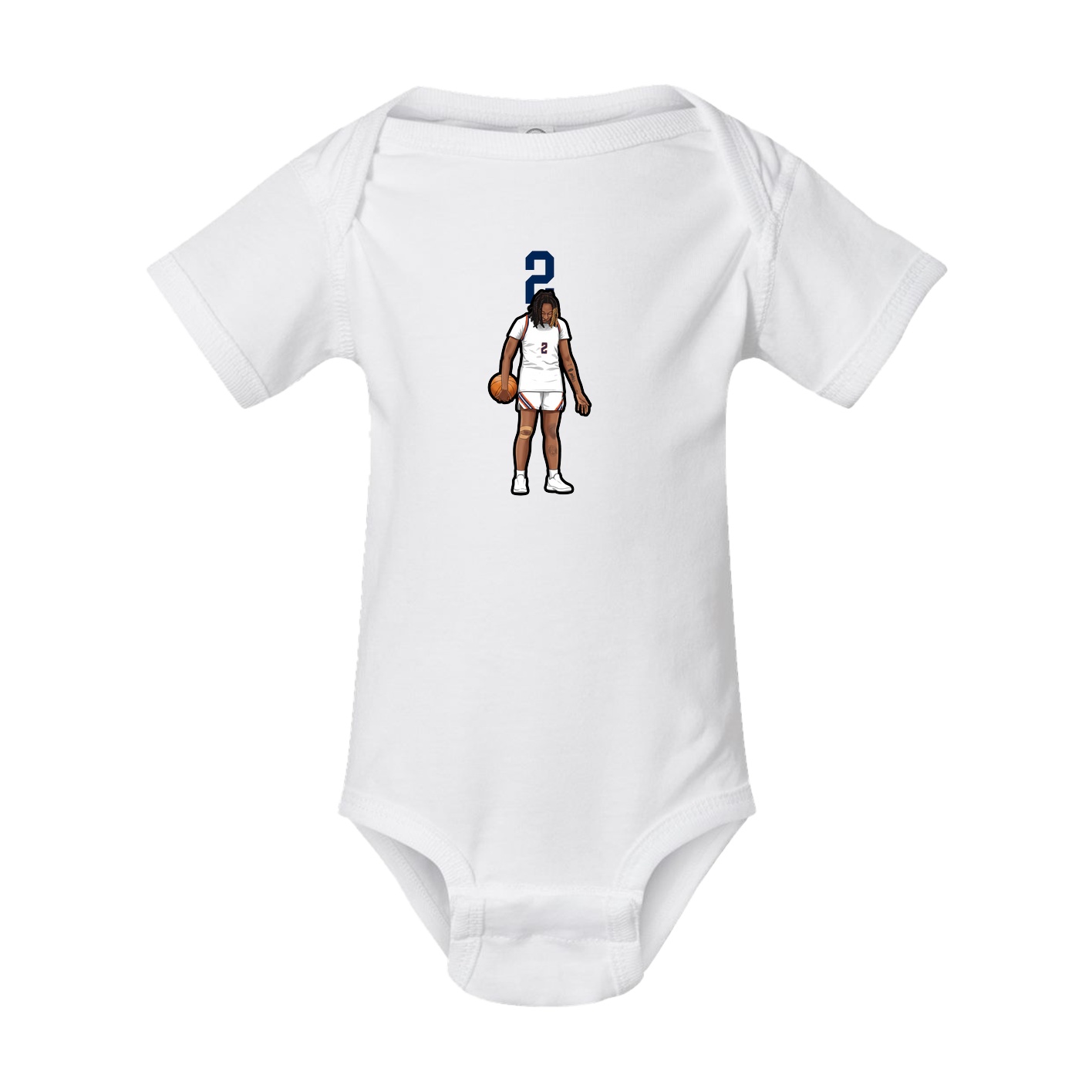 Baby Onesie — Number Top in White