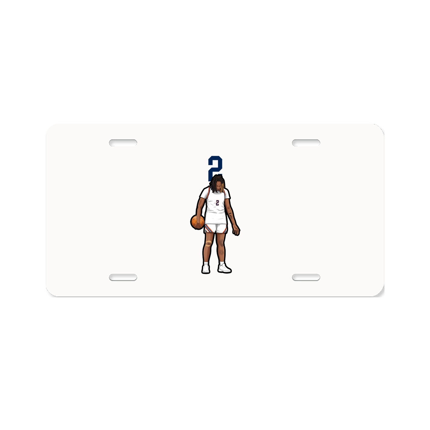 License Plate — Number Top in Classic