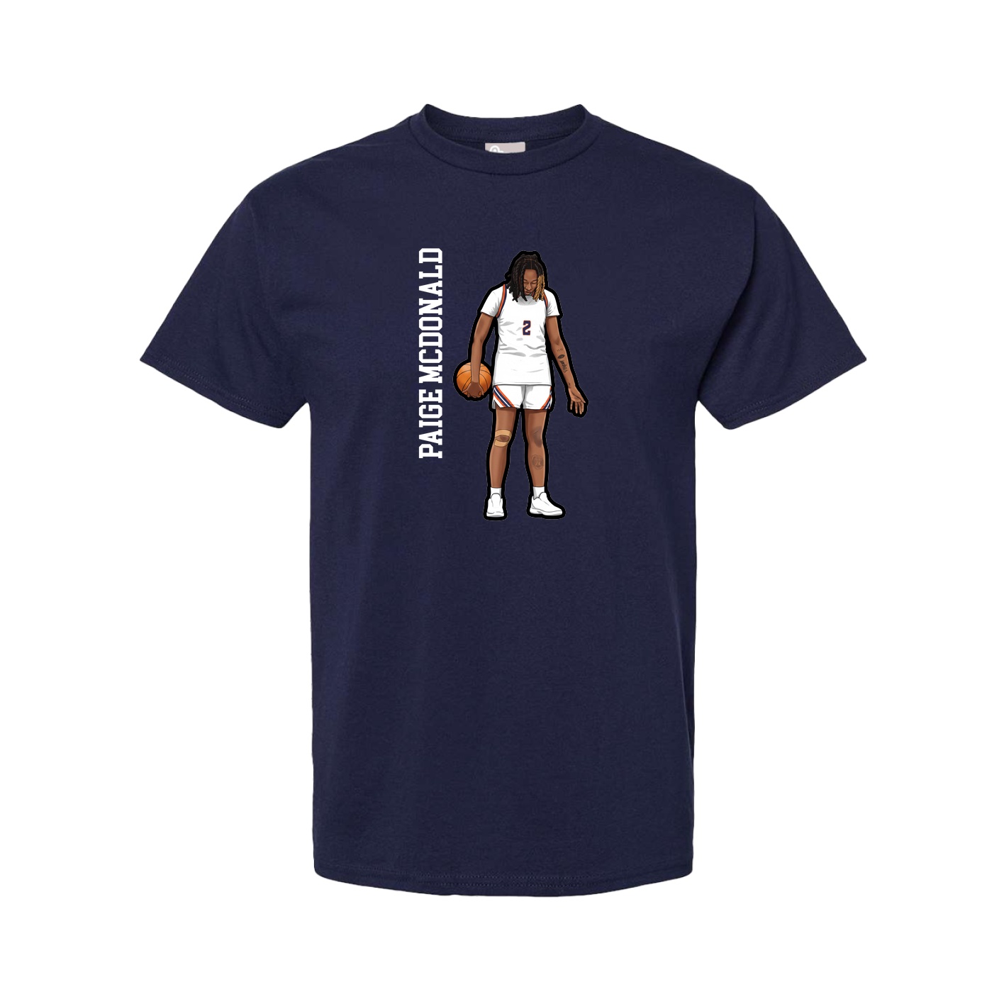 Youth Tee — Name Vertical in Navy