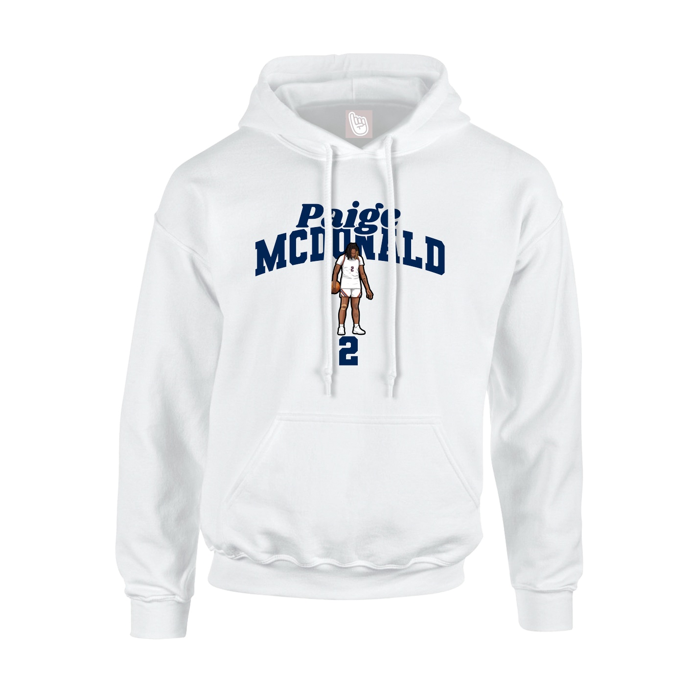 Hoodie — Signature Arch in White