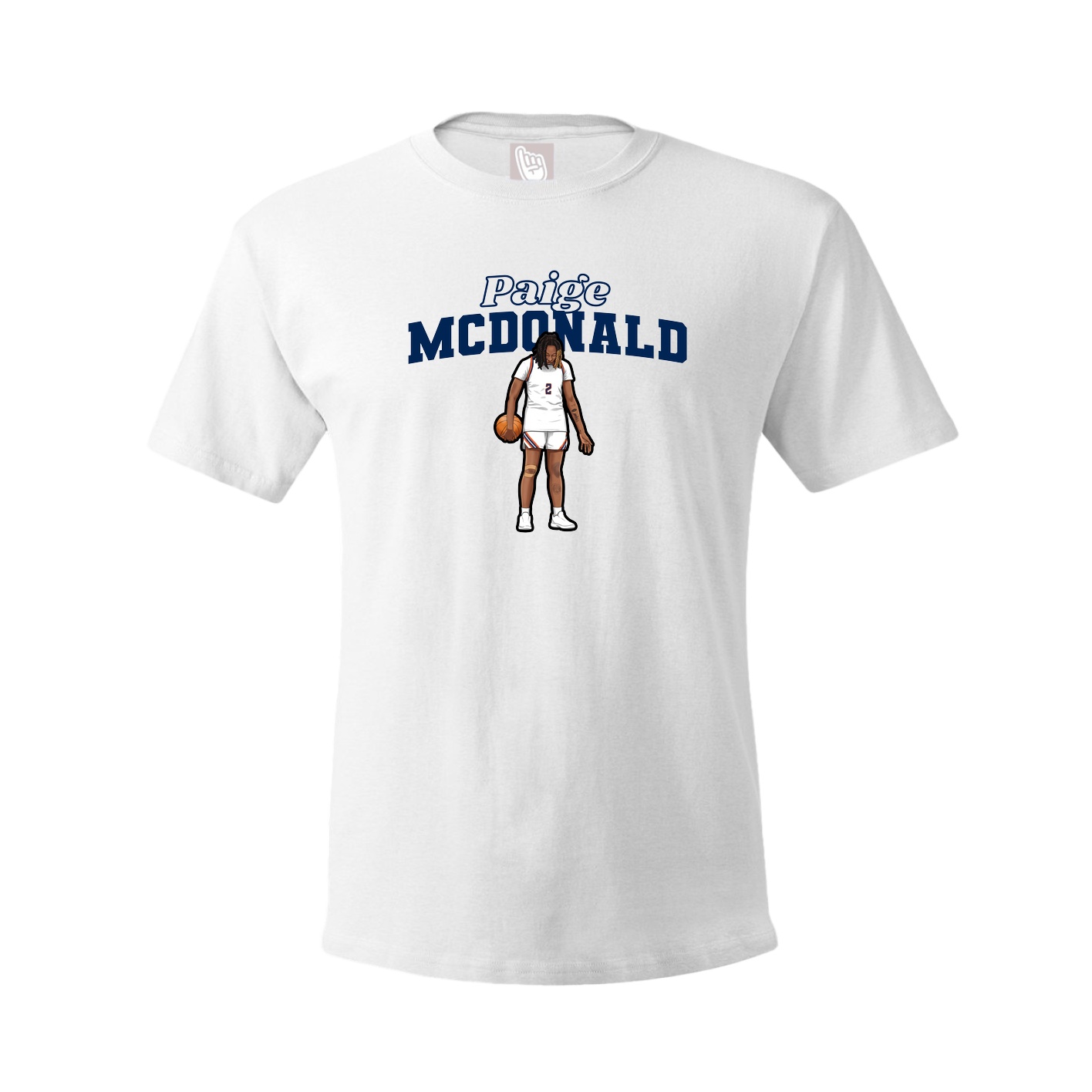 Youth Tee — Name Arch in White