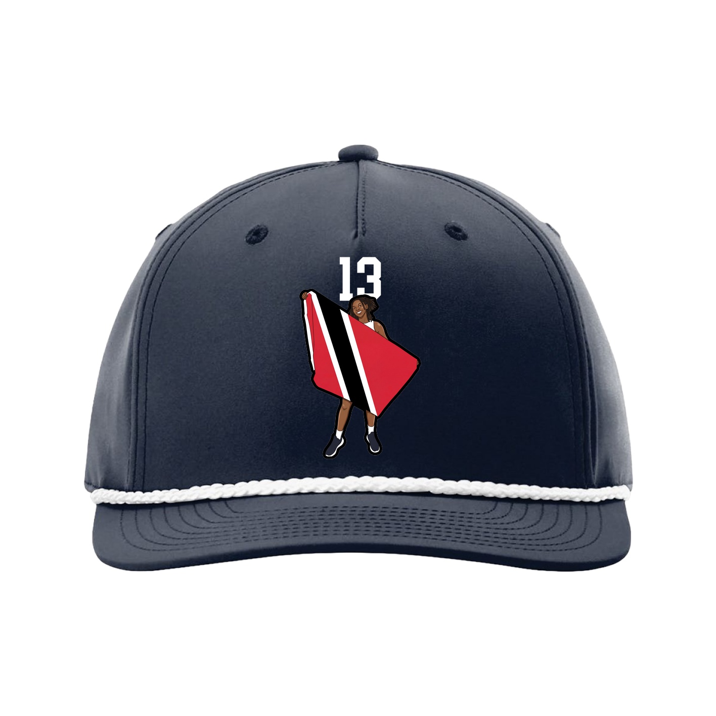 Five-Panel Classic Rope Cap — Number Top in Navy