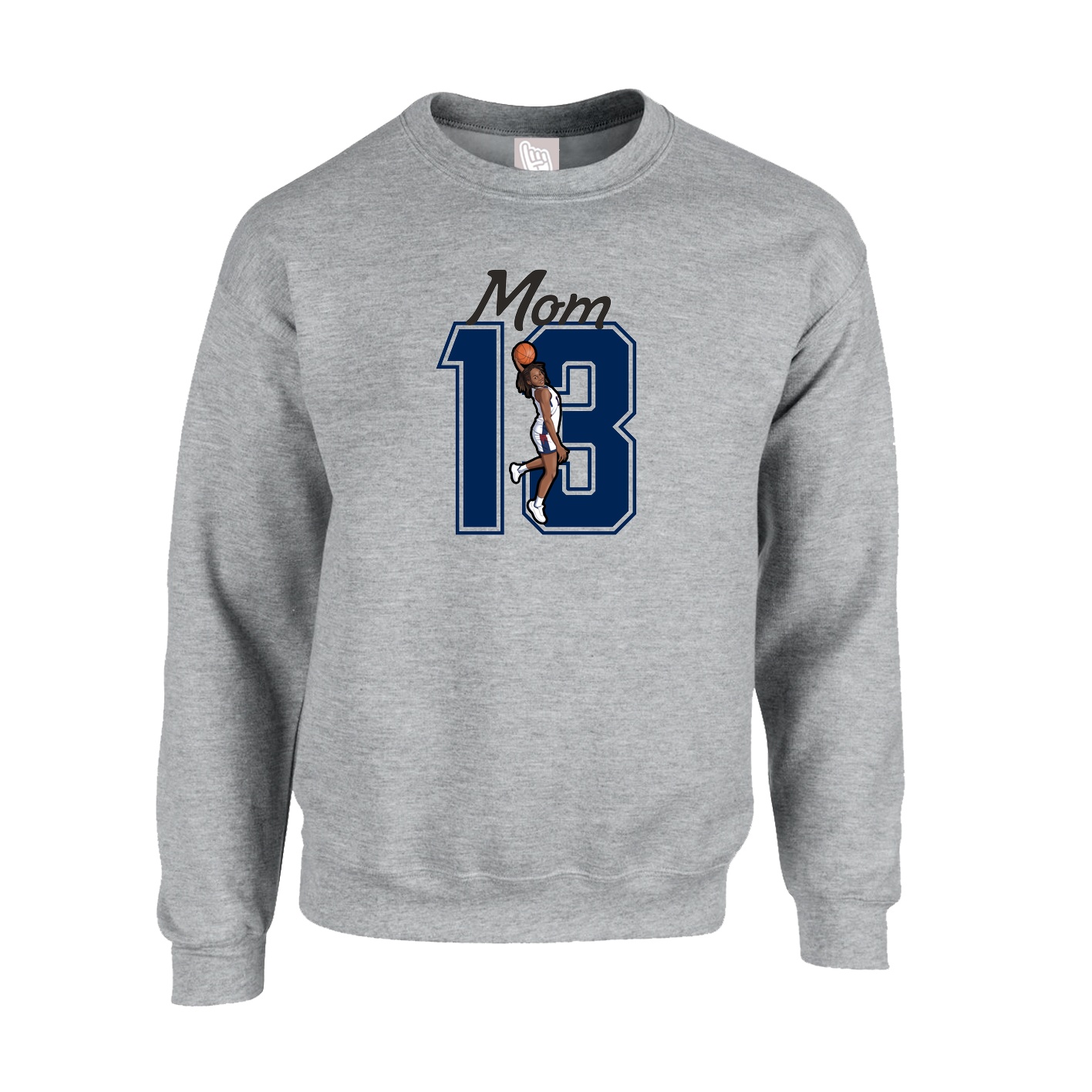 Fleece Crew — Mothers Day Shirsey in Grey