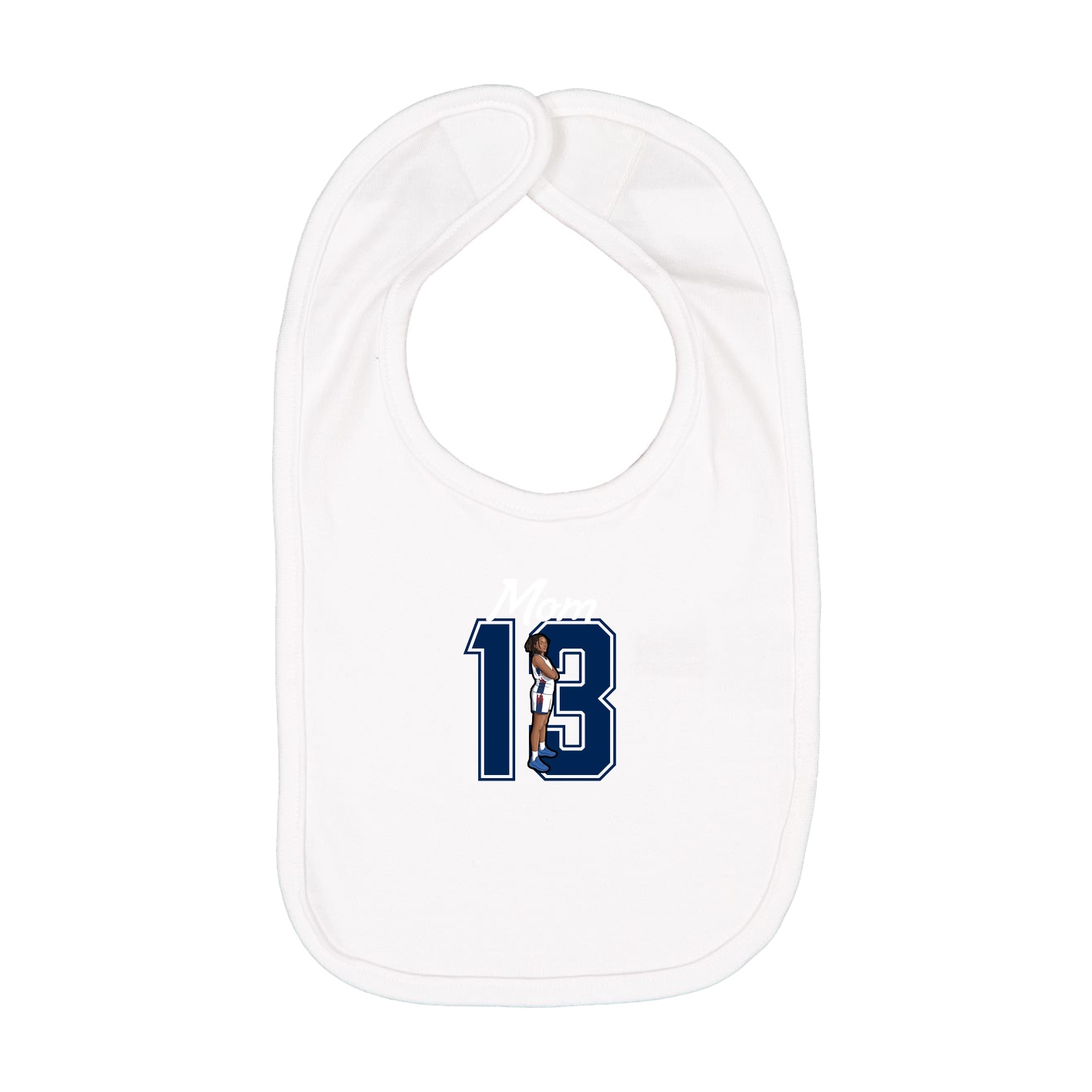 Infant Bib — Mothers Day Shirsey in White