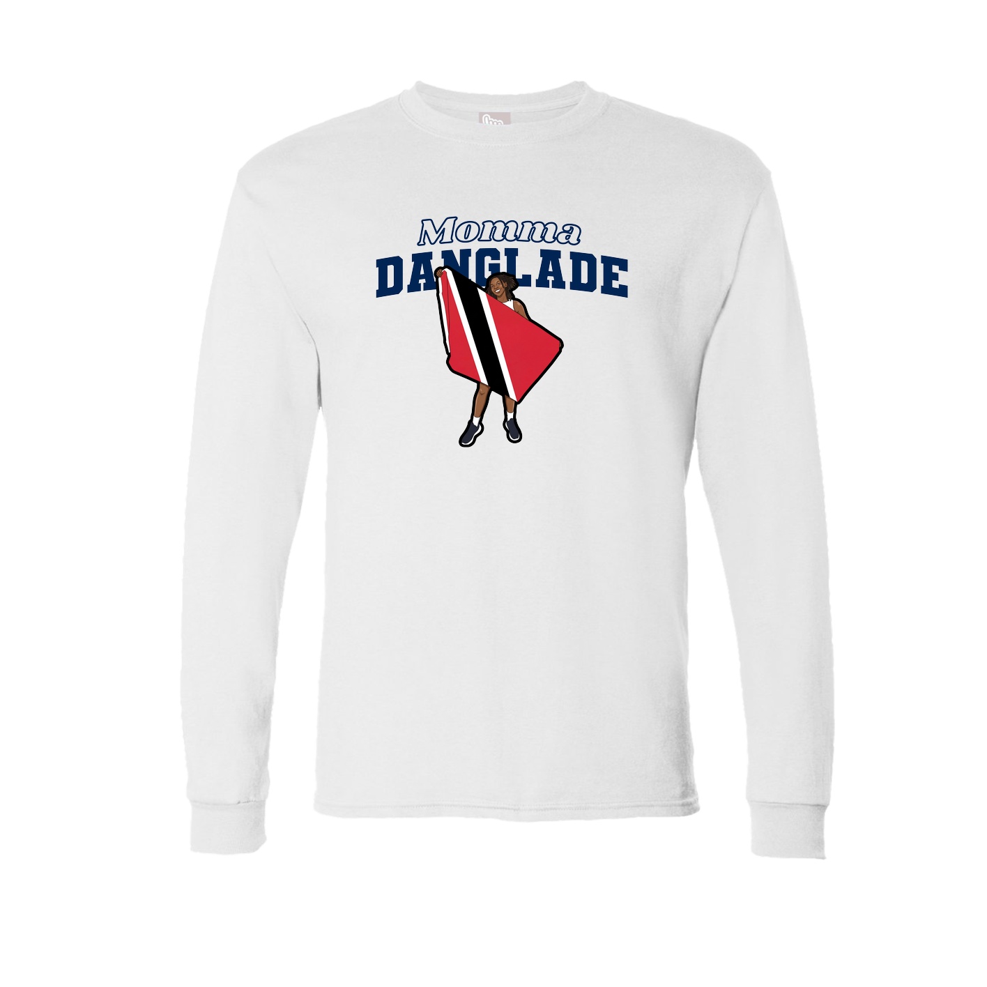 Long Sleeve Tee — Mothers Day Block in White