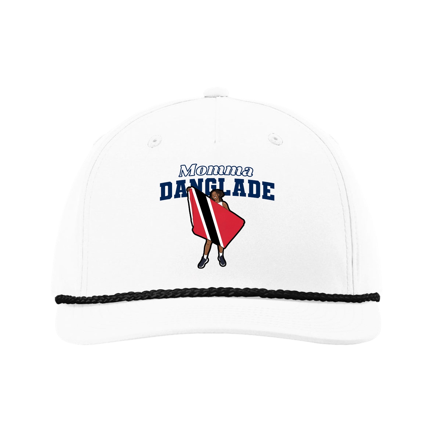 Five-Panel Classic Rope Cap — Mothers Day Block in White