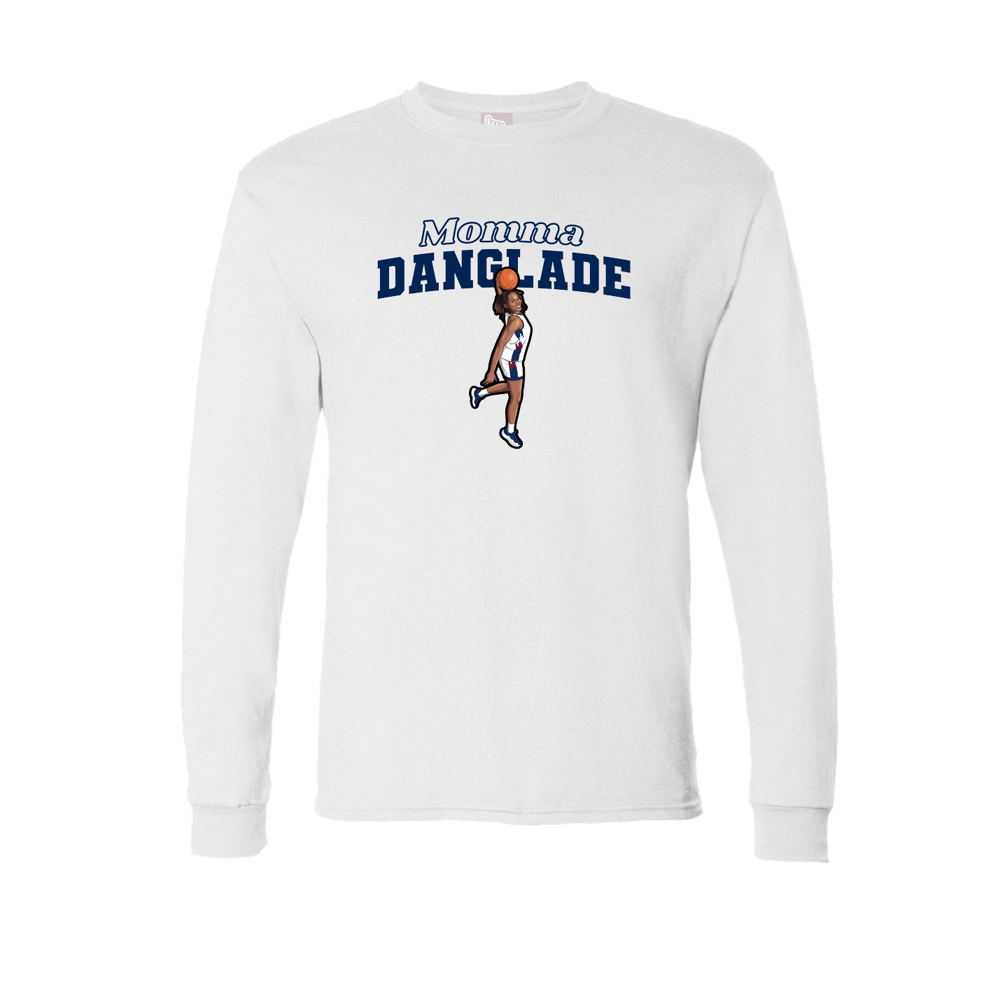 Long Sleeve Tee — Mothers Day Block in White