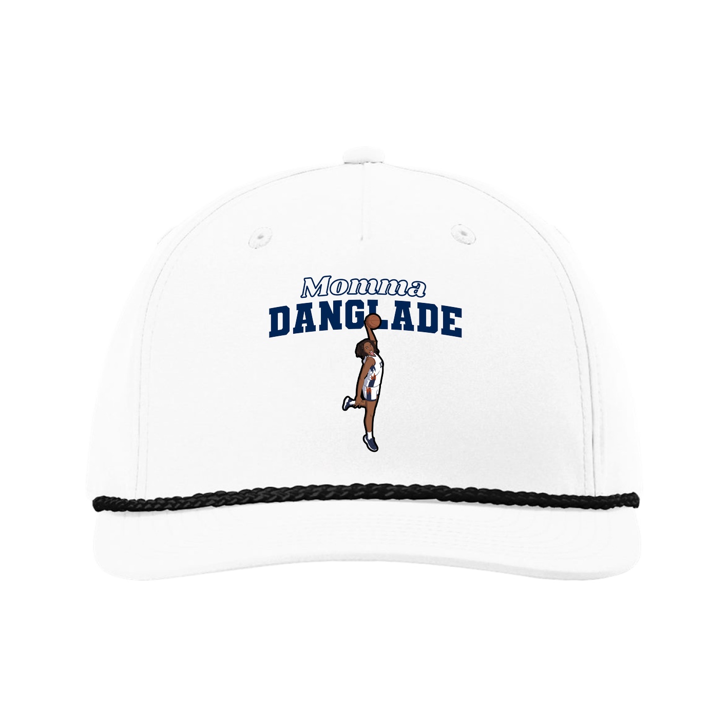 Five-Panel Classic Rope Cap — Mothers Day Block in White