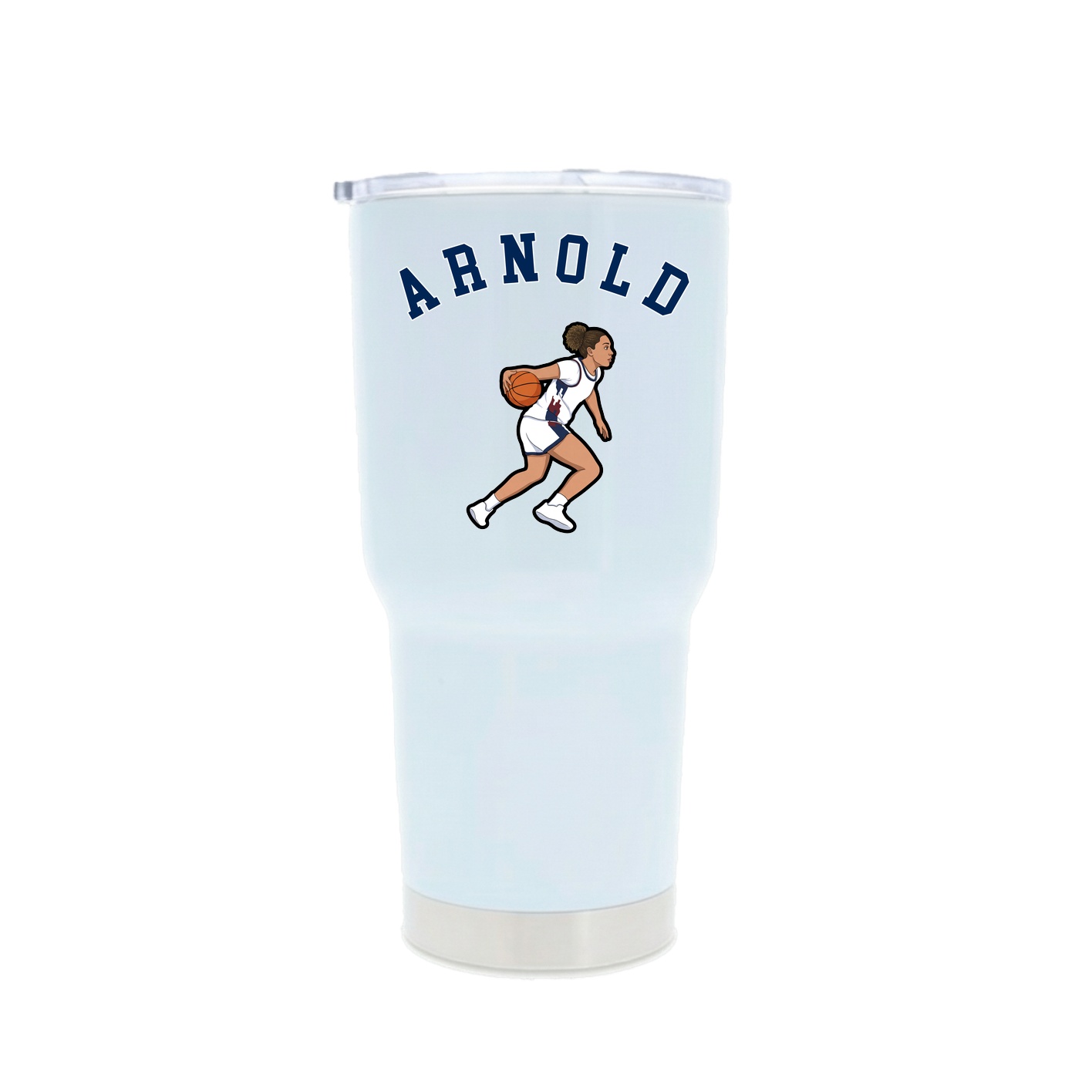 30oz Stainless Steel Tumbler — Shirsey Arch in White