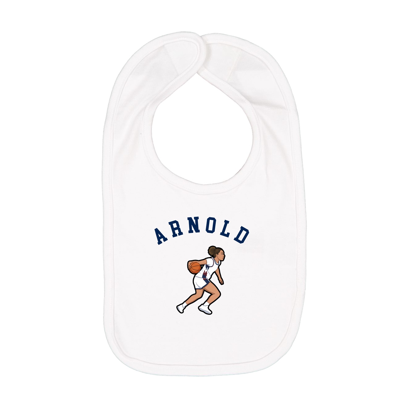 Infant Bib — Shirsey Arch in White