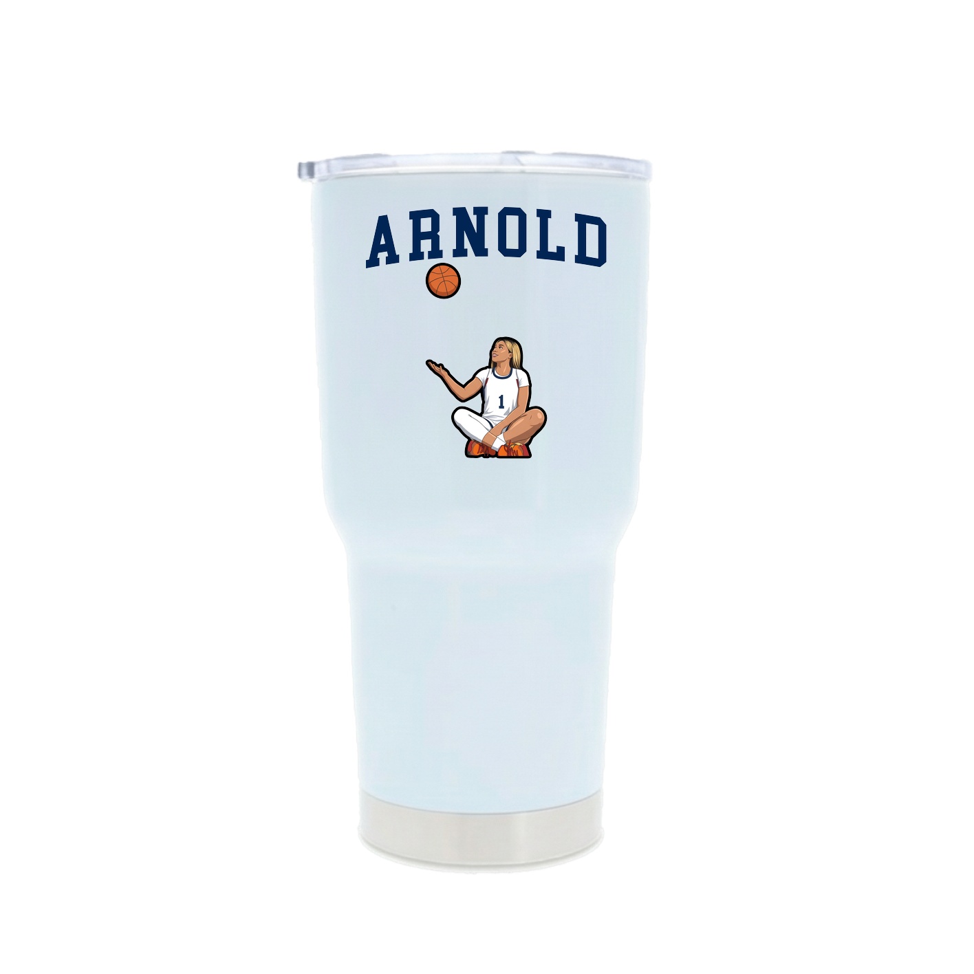 30oz Stainless Steel Tumbler — Shirsey in White