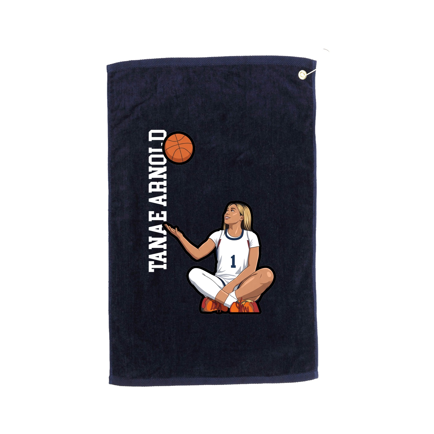 Golf Towel — Name Vertical in Navy