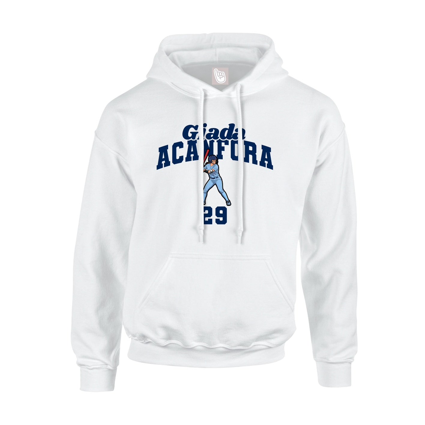 Youth Hoodie — Signature Arch in White