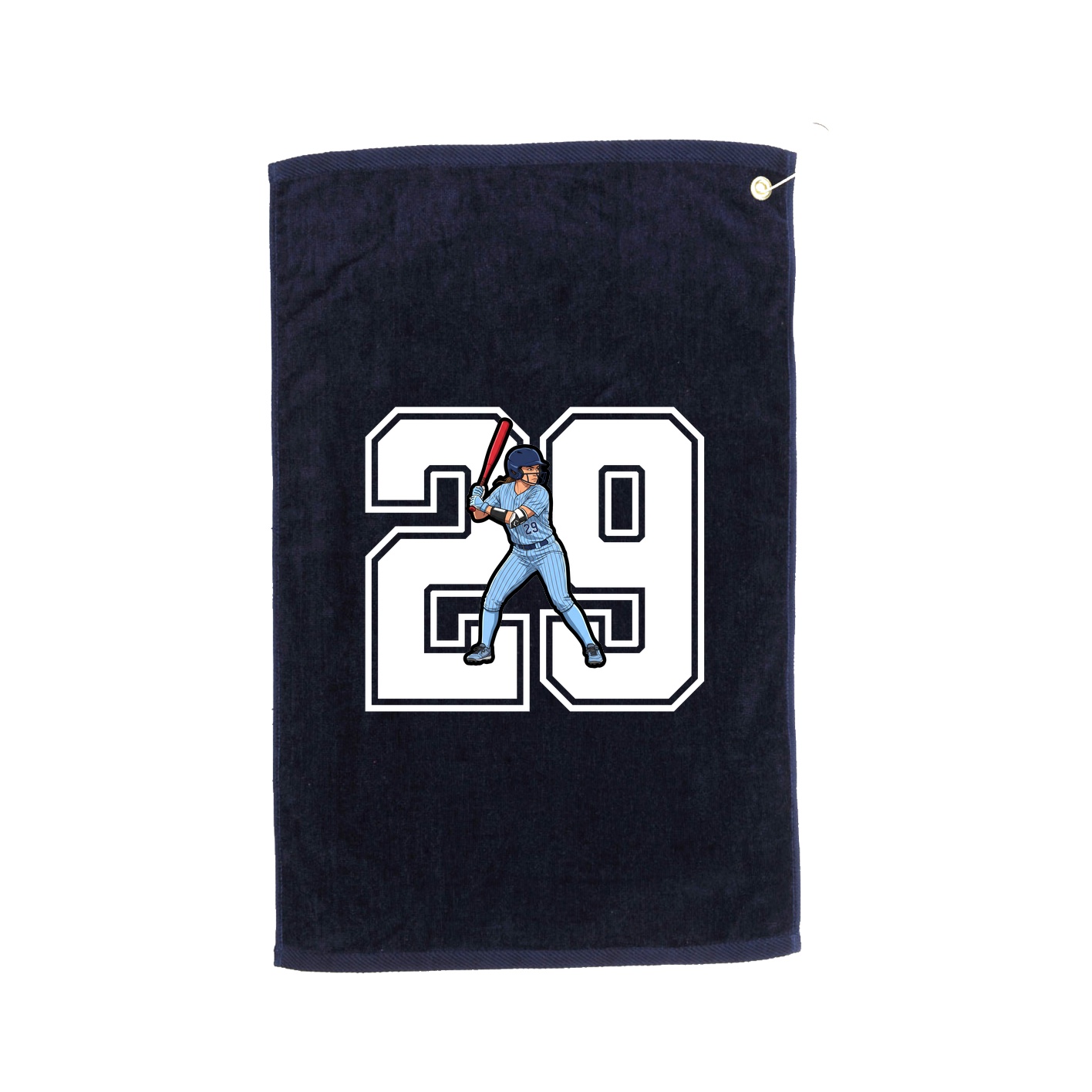 Golf Towel — Number in Navy