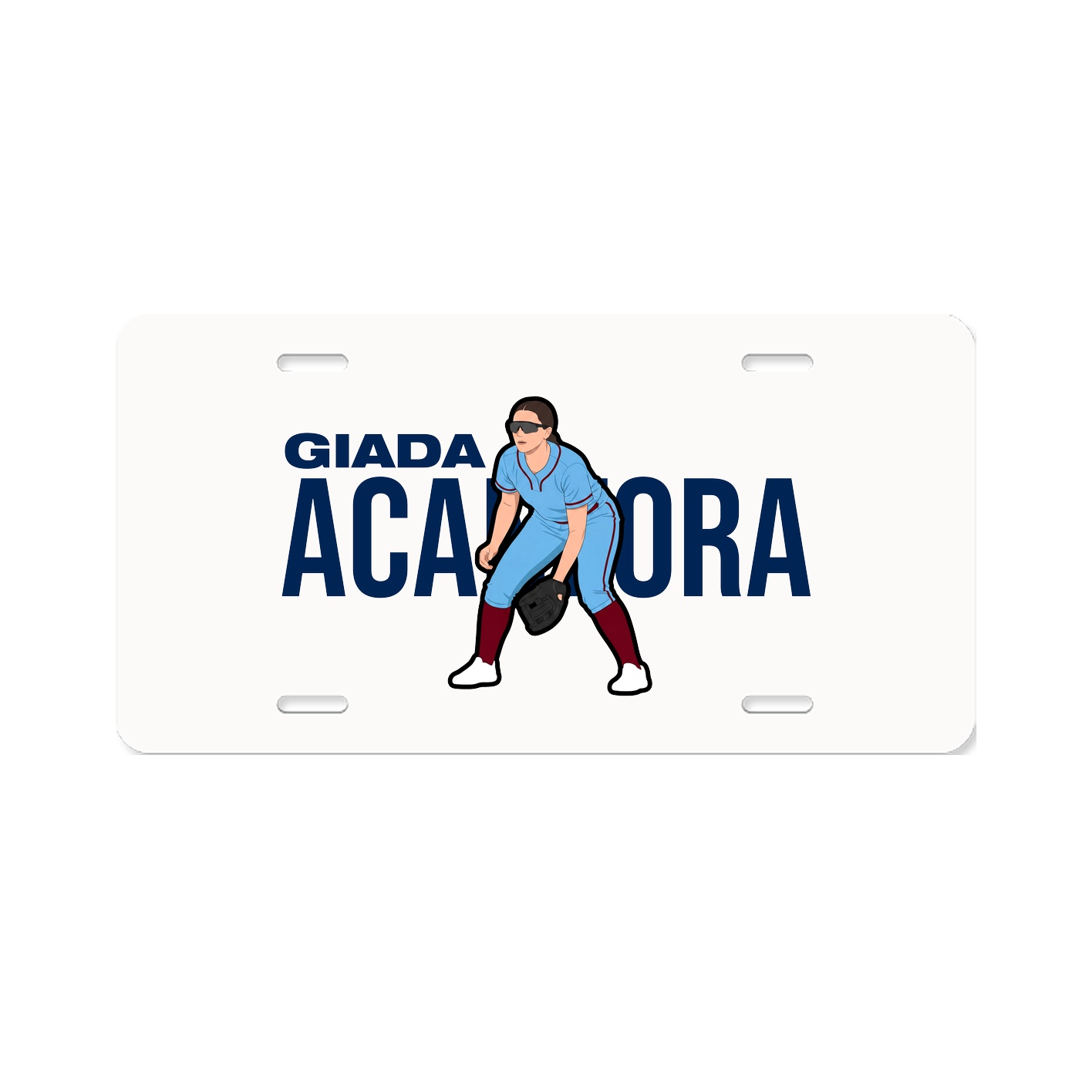 License Plate — Player Name in Classic