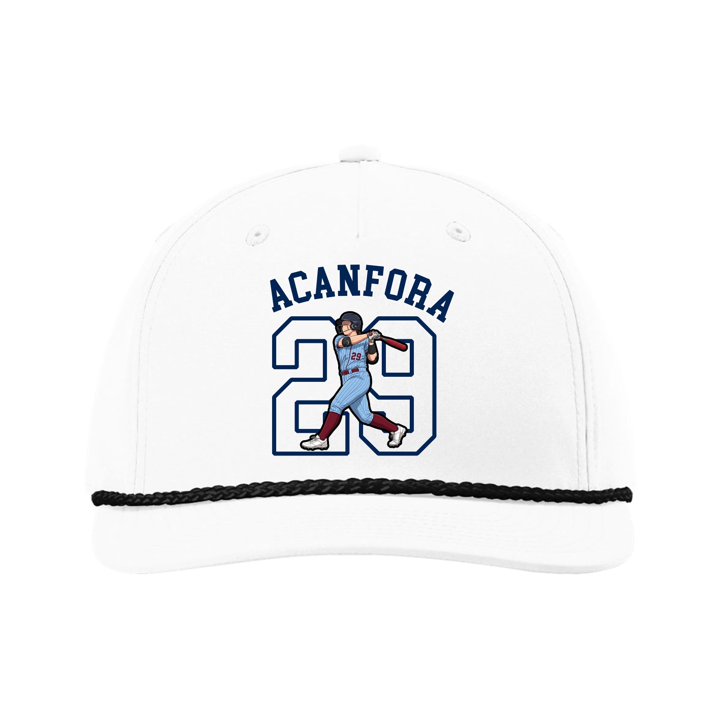 Five-Panel Classic Rope Cap — Shirsey Arch in White