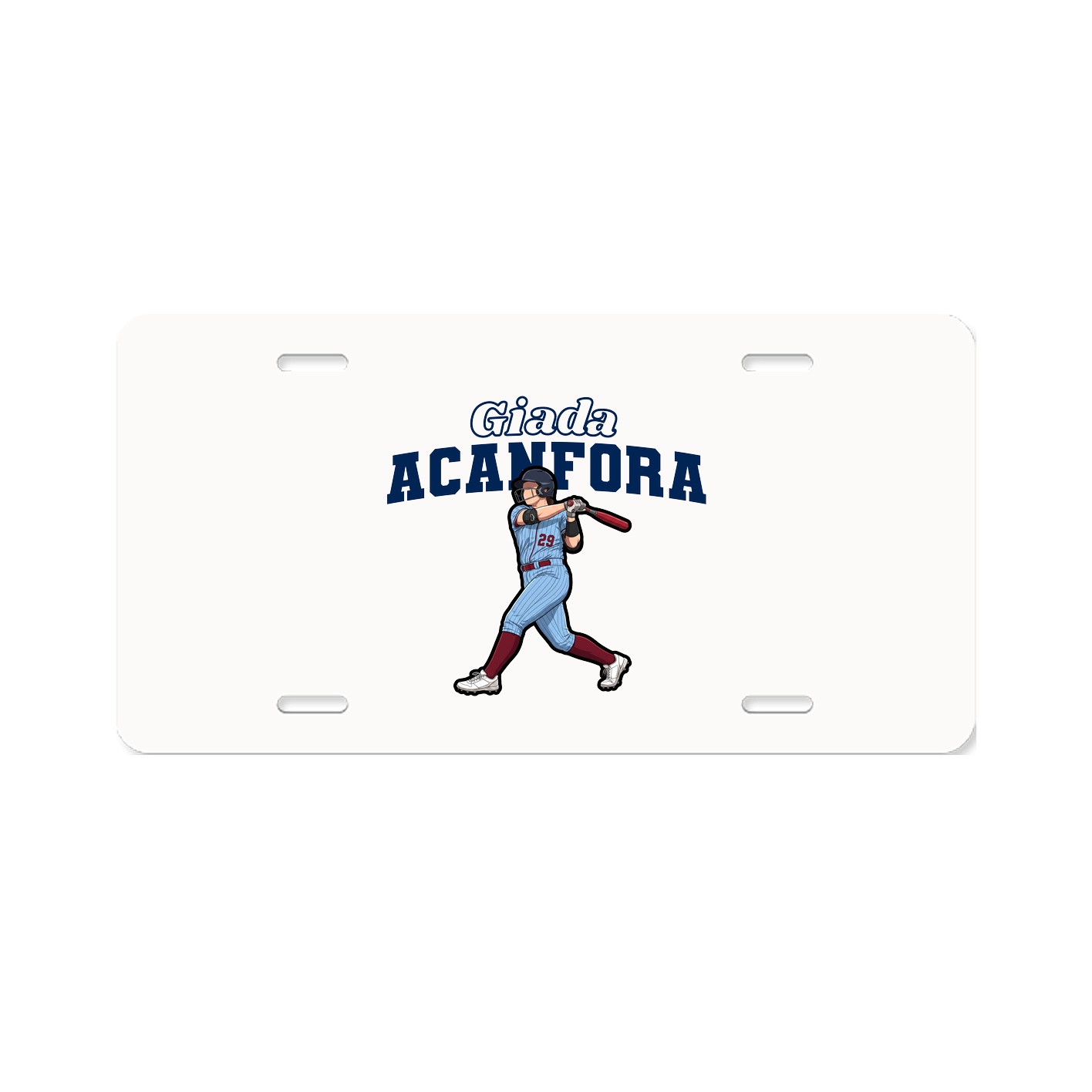 License Plate — Name Arch in Classic