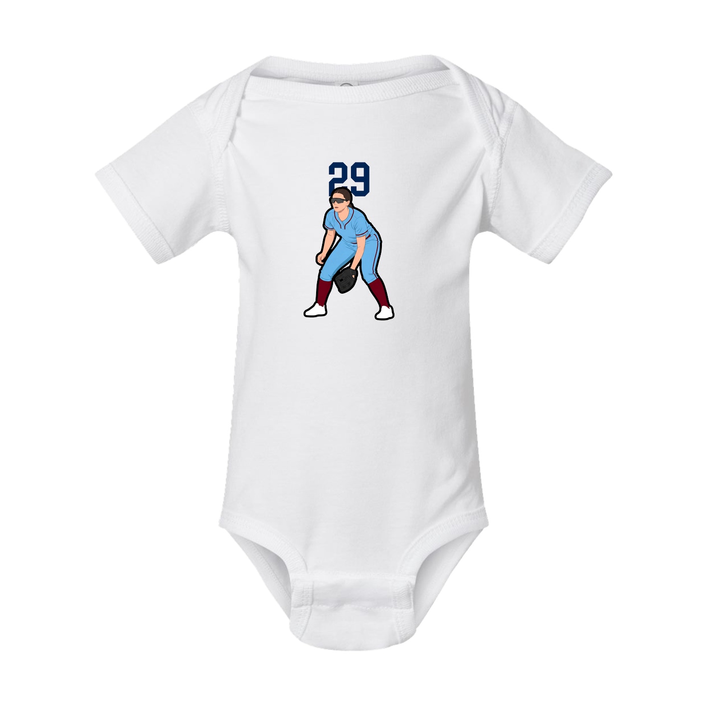 Baby Onesie — Number Top in White