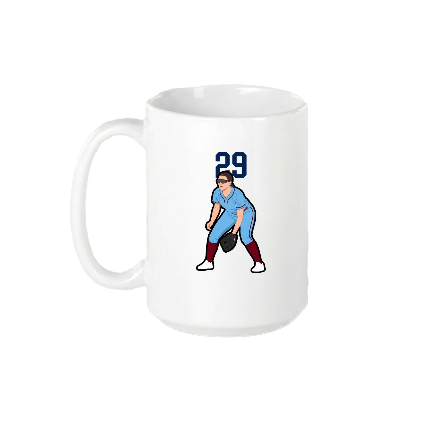 15oz Coffee Mug — Number Top in White
