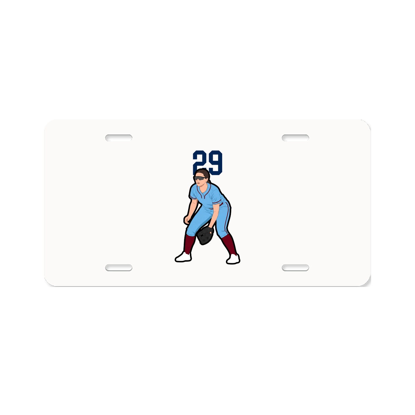License Plate — Number Top in Classic