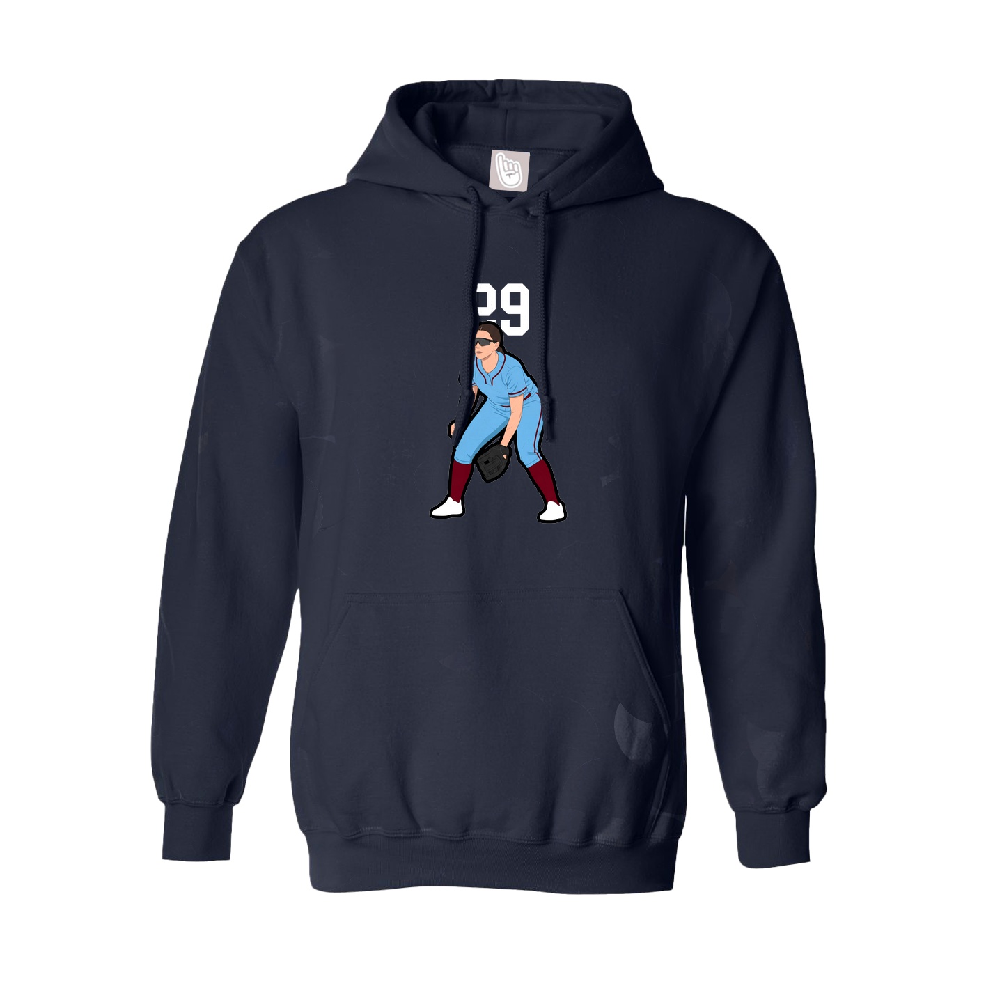 Hoodie — Number Top in Navy