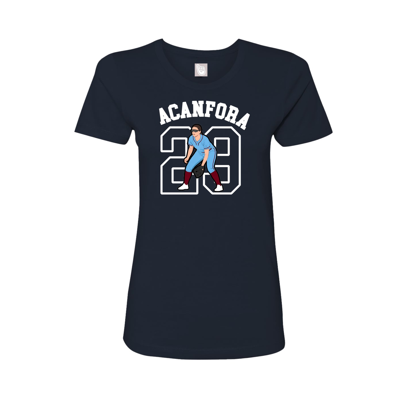 Fitted Women's Tee — Shirsey Arch in Navy