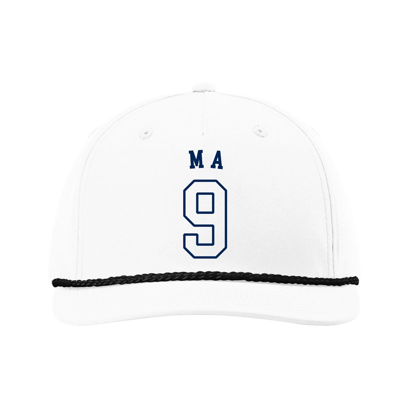 Five-Panel Classic Rope Cap — Shirsey Arch in White
