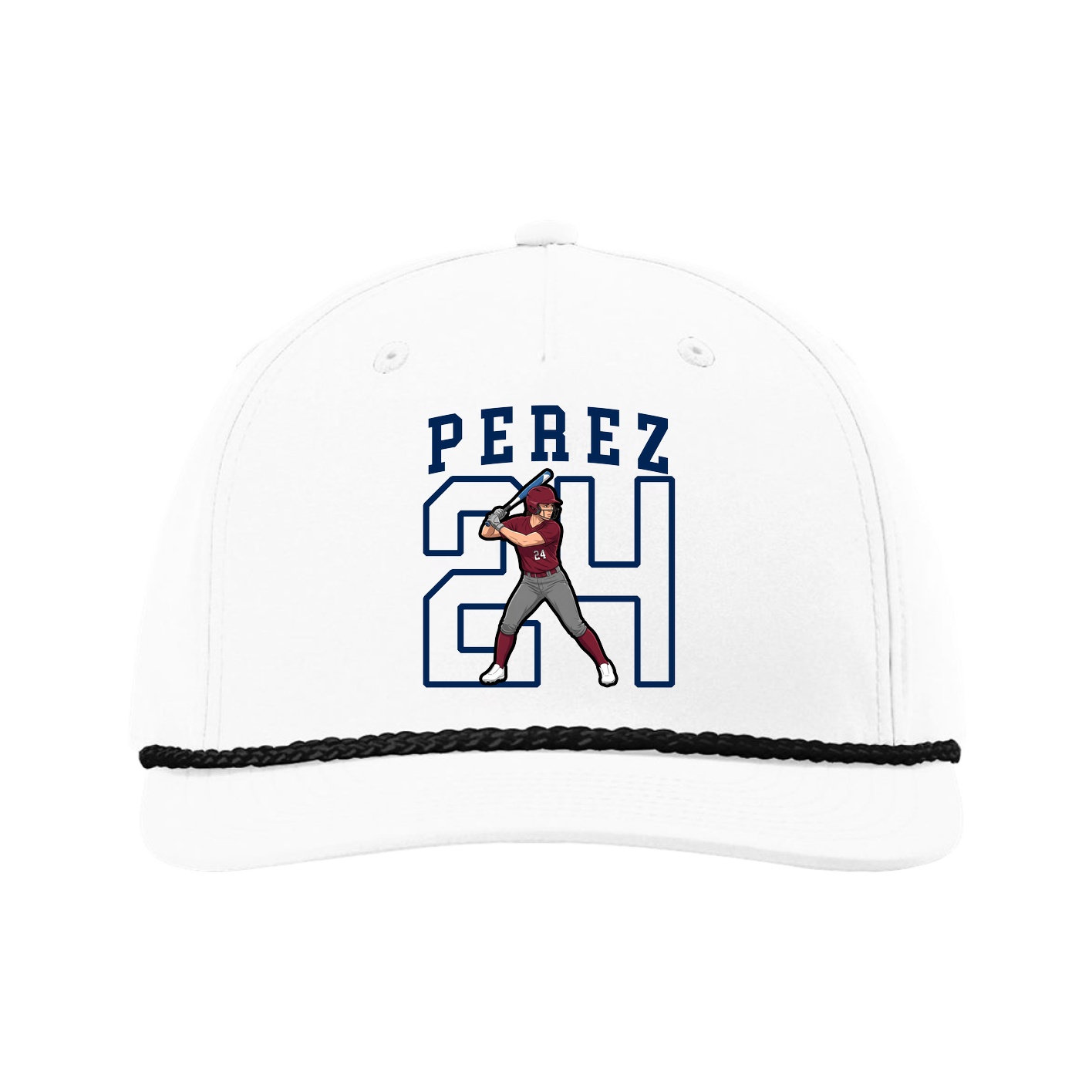Five-Panel Classic Rope Cap — Shirsey in White