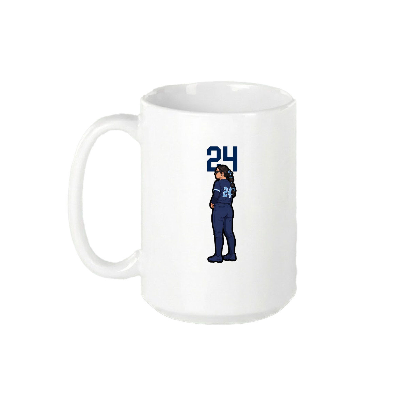 15oz Coffee Mug — Number Top in White