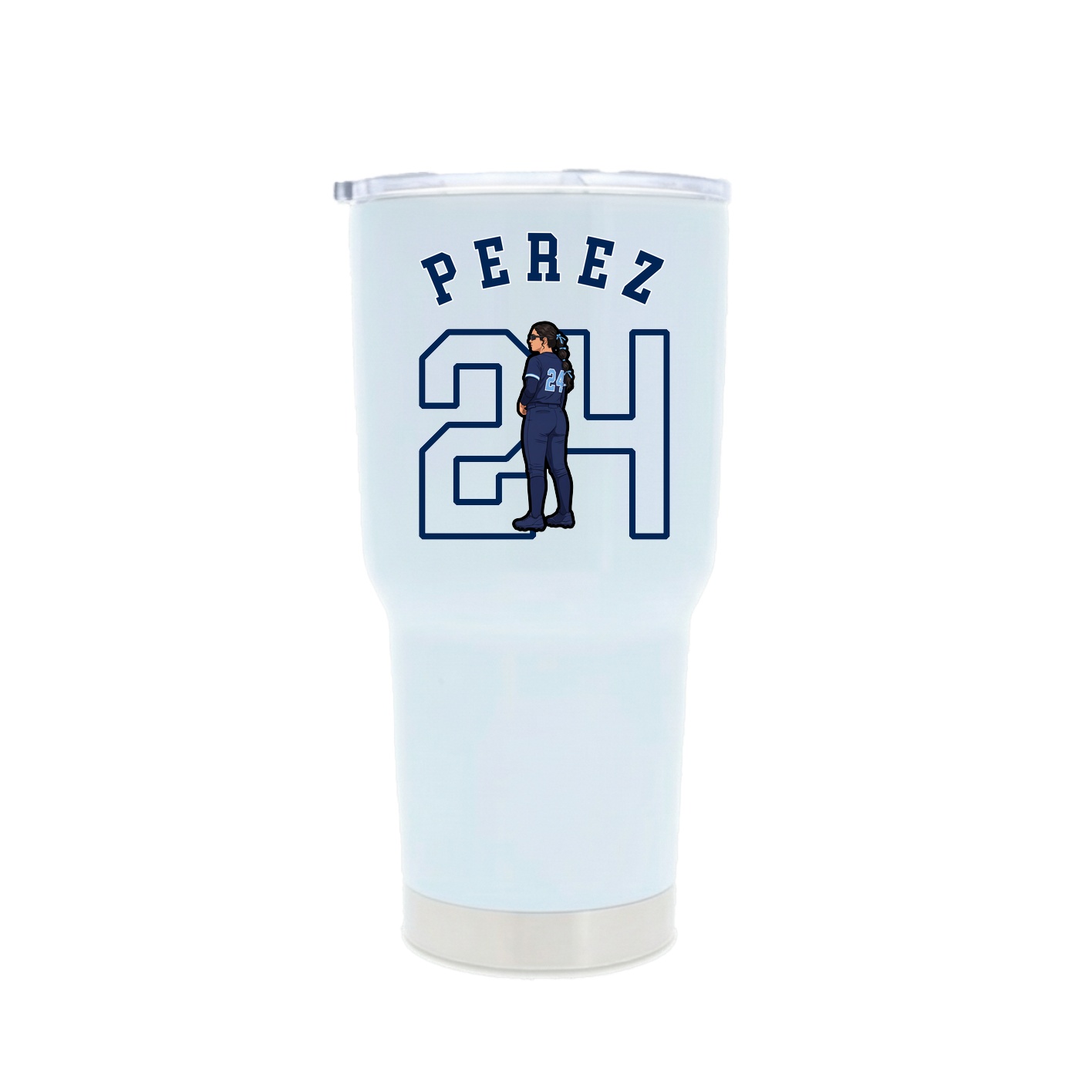 30oz Stainless Steel Tumbler — Shirsey Arch in White