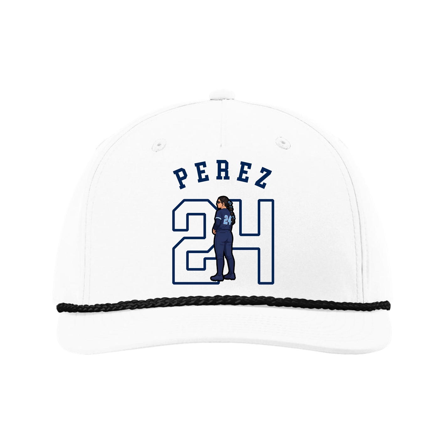 Five-Panel Classic Rope Cap — Shirsey Arch in White