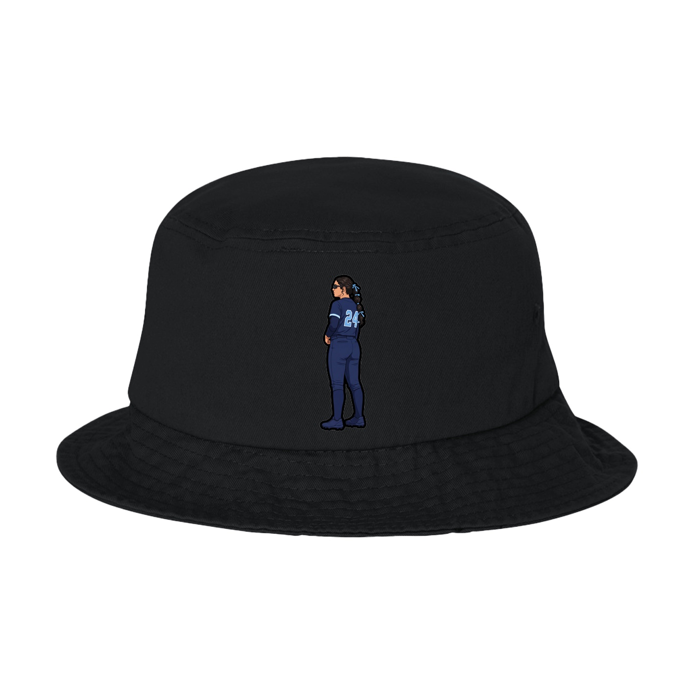 Bucket Cap — Name Vertical in Black