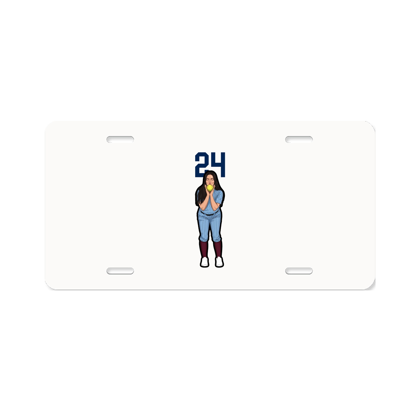 License Plate — Number Top in Classic