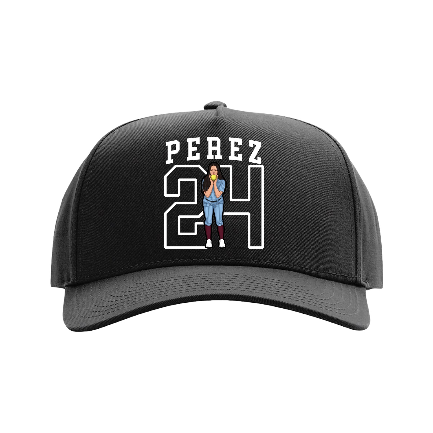 Full Fabric Five-Panel Champ Cap — Shirsey in Black