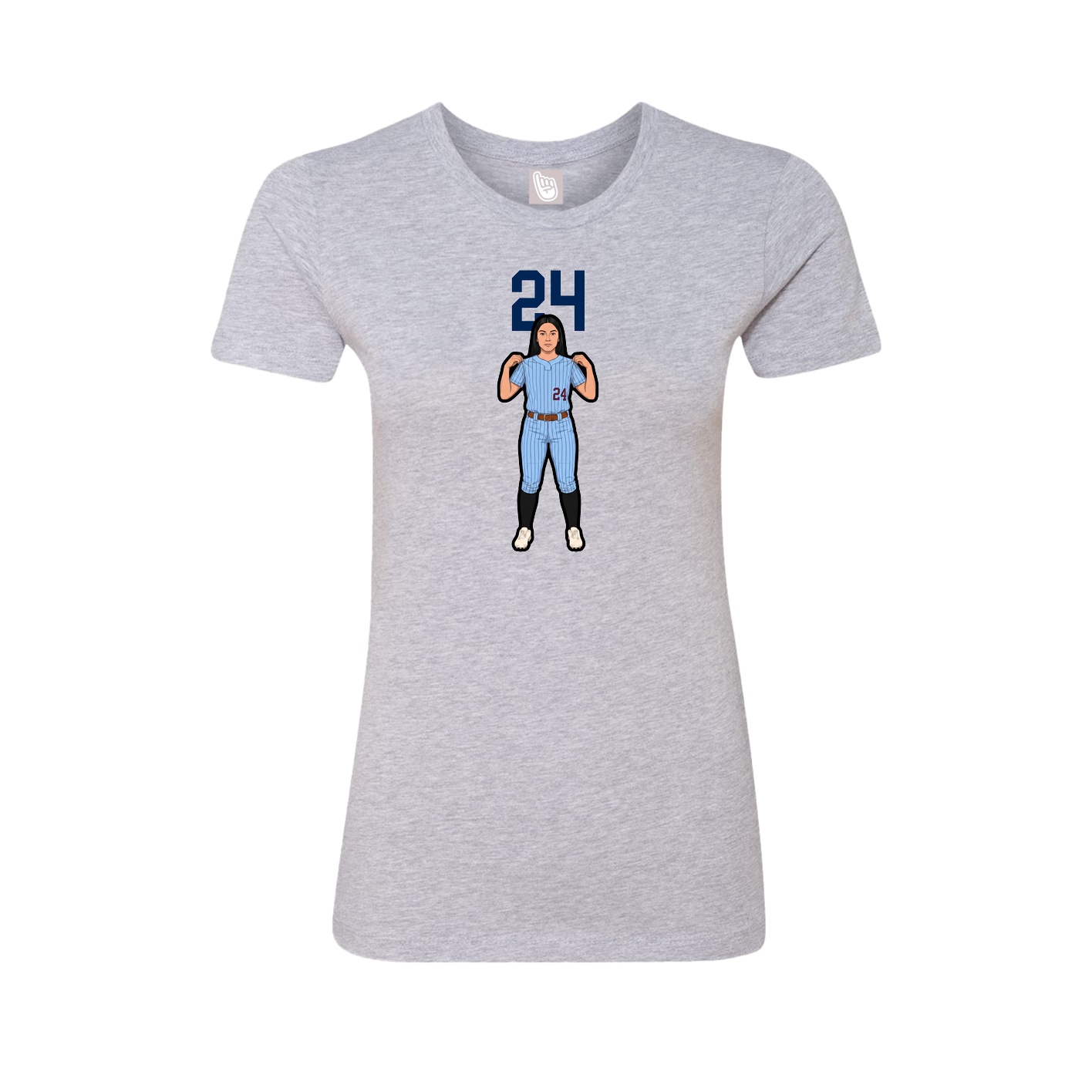 Womens Tee — Number Top in Grey