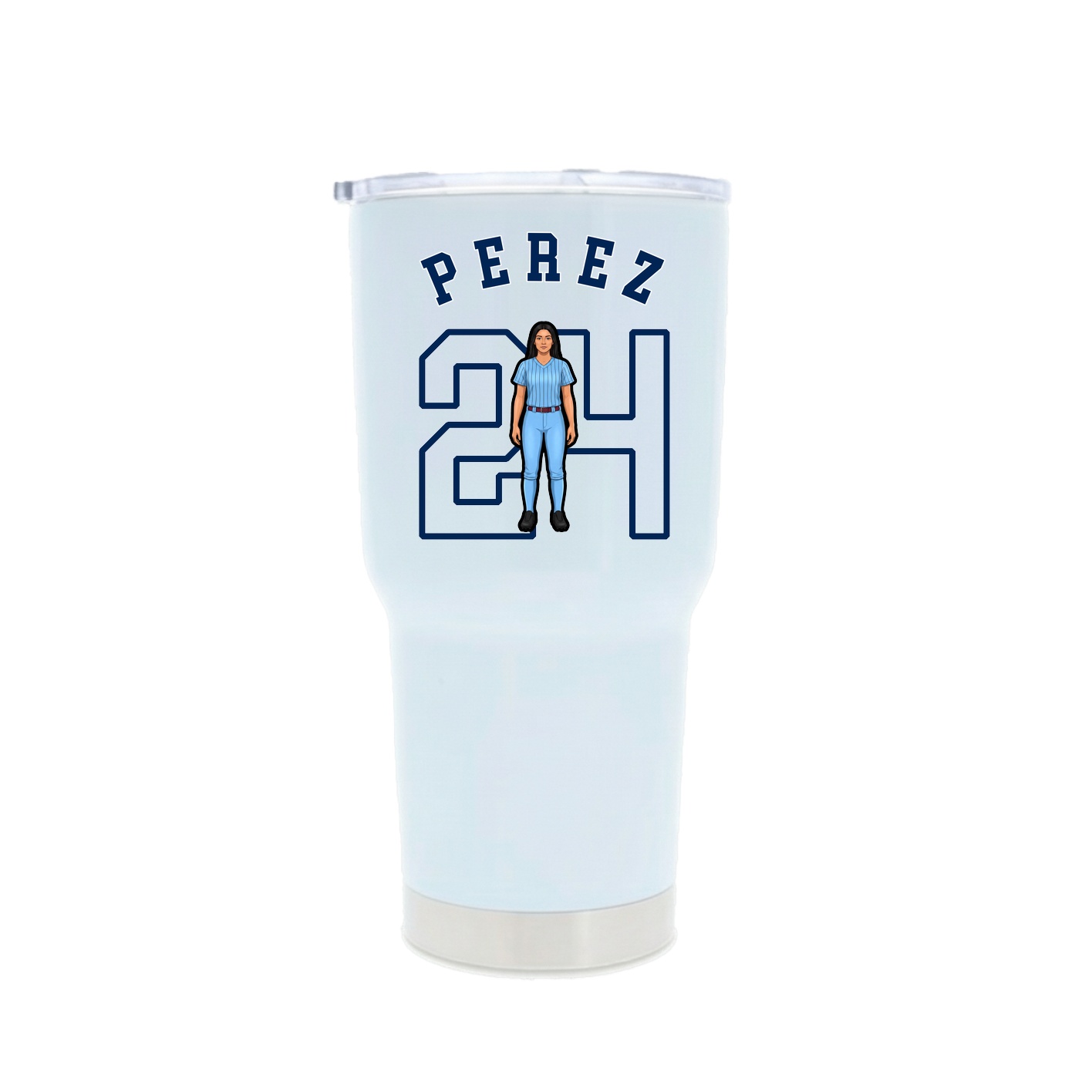 30oz Stainless Steel Tumbler — Shirsey Arch in White