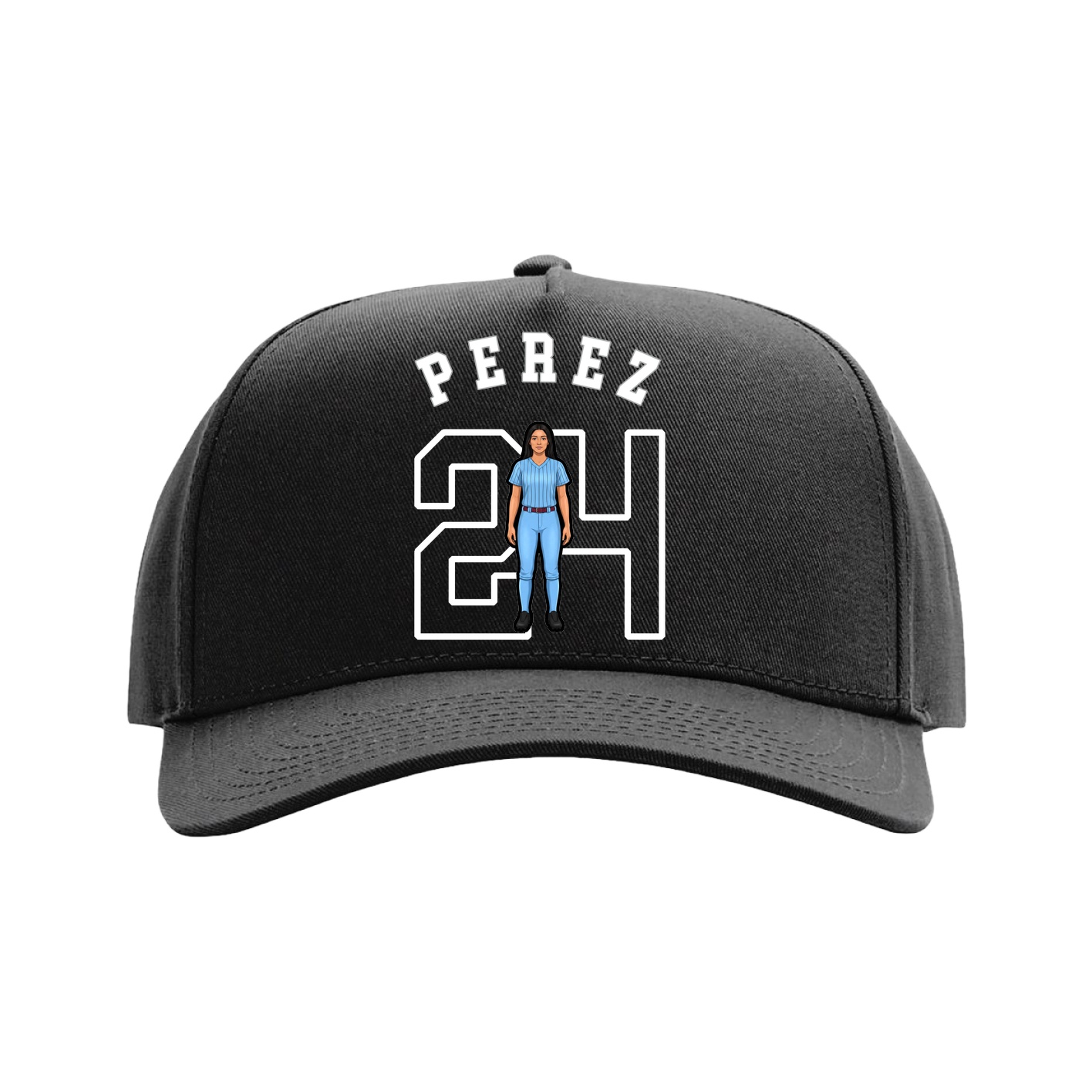 Full Fabric Five-Panel Champ Cap — Shirsey Arch in Black