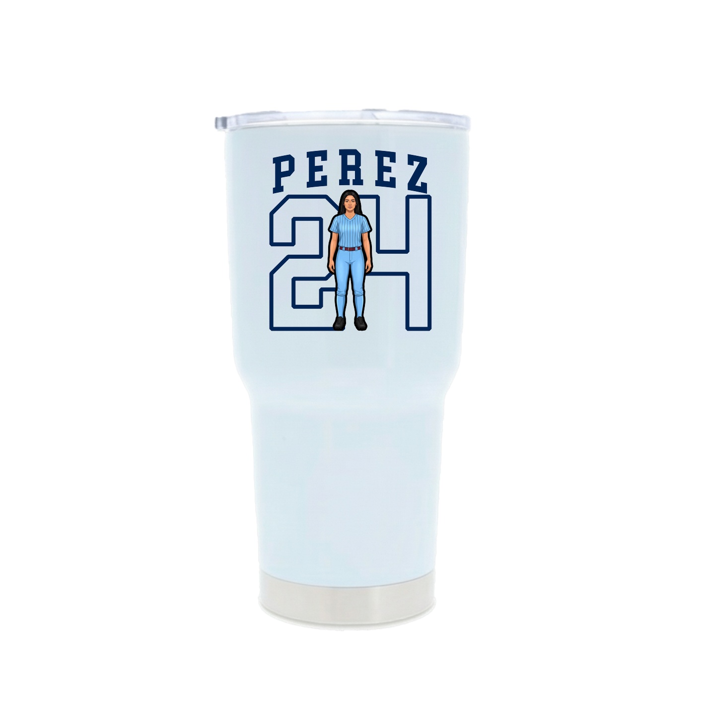 30oz Stainless Steel Tumbler — Shirsey in White