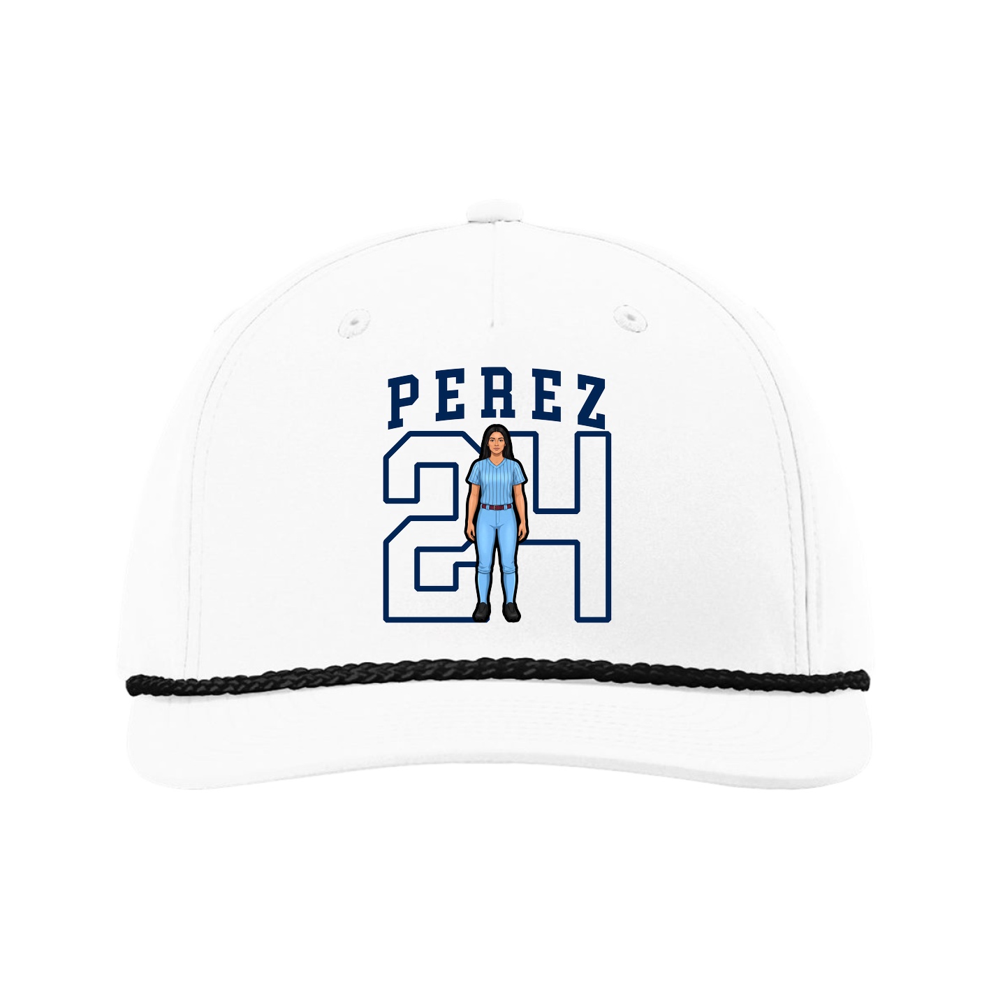 Five-Panel Classic Rope Cap — Shirsey in White