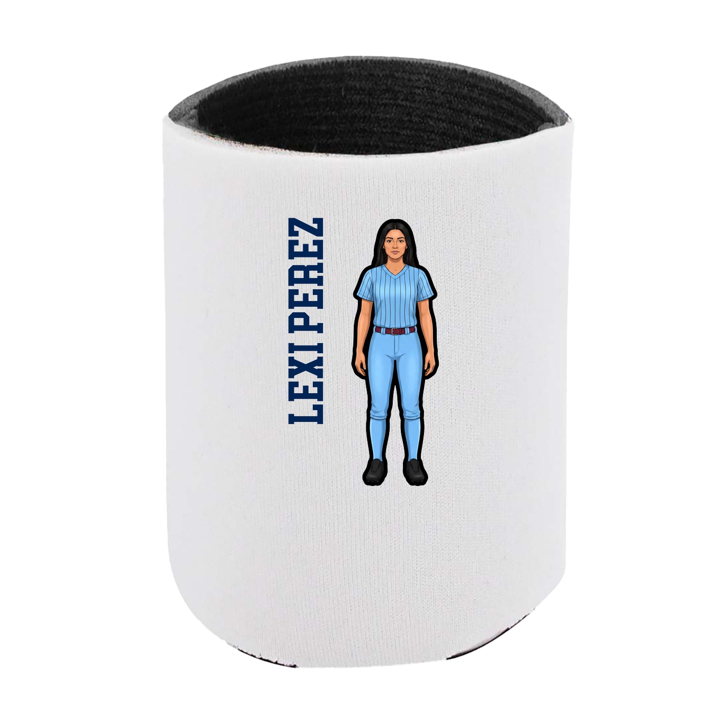 Can Holder — Name Vertical in White