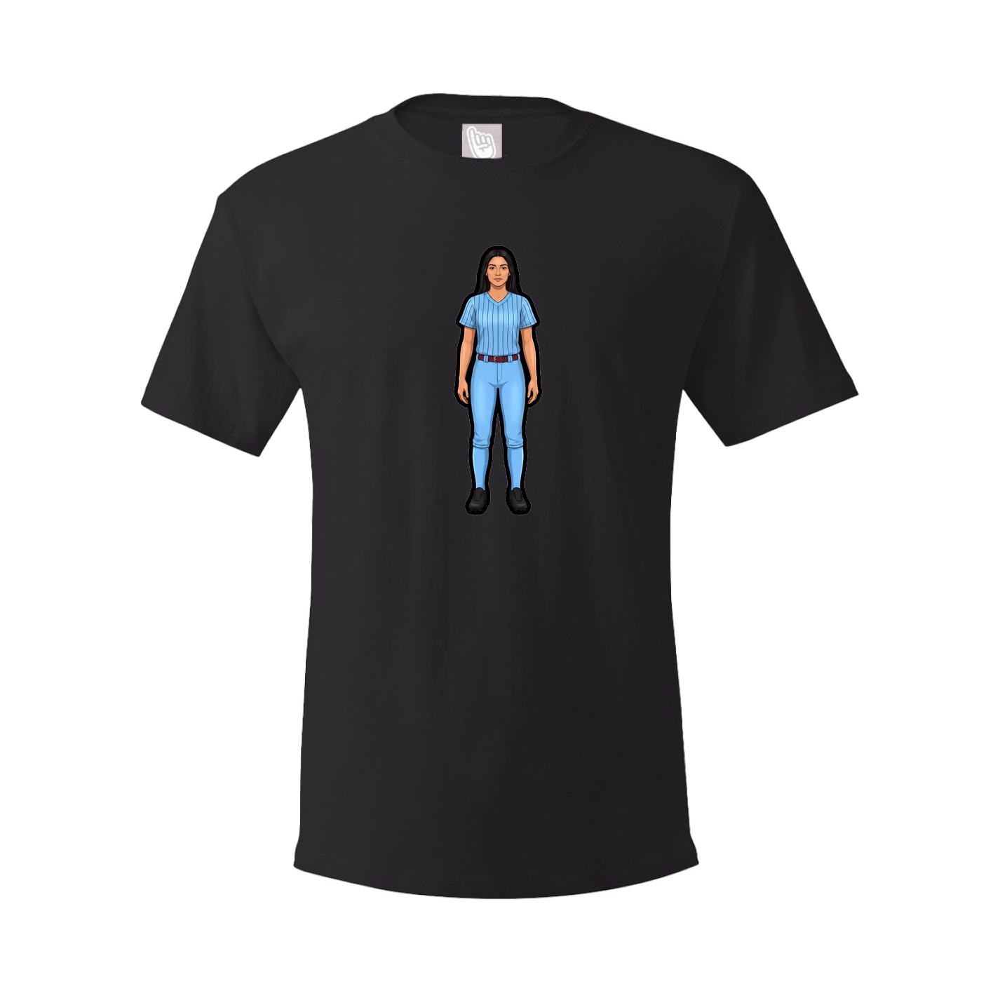 Youth Tee — Name Vertical in Black