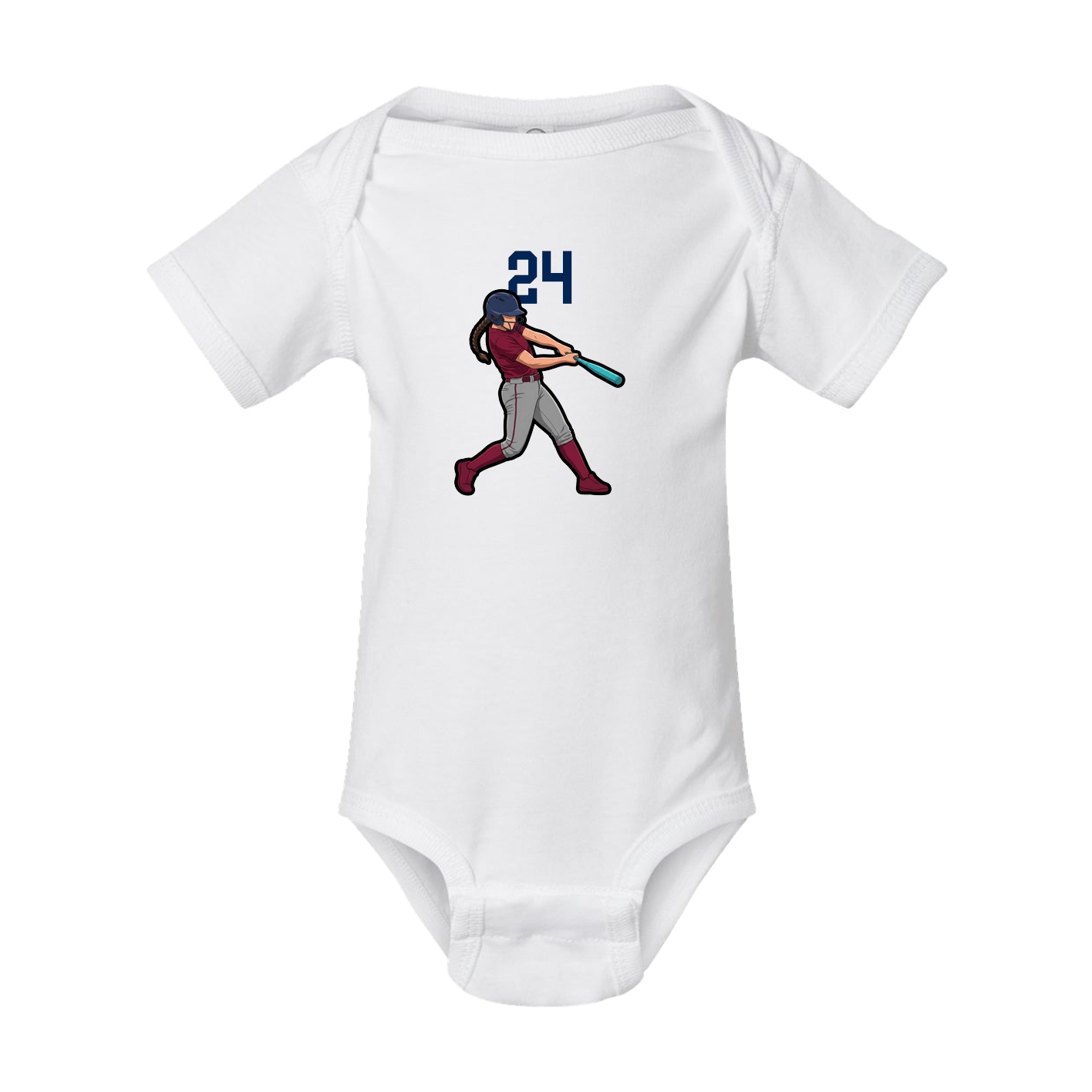 Baby Onesie — Number Top in White