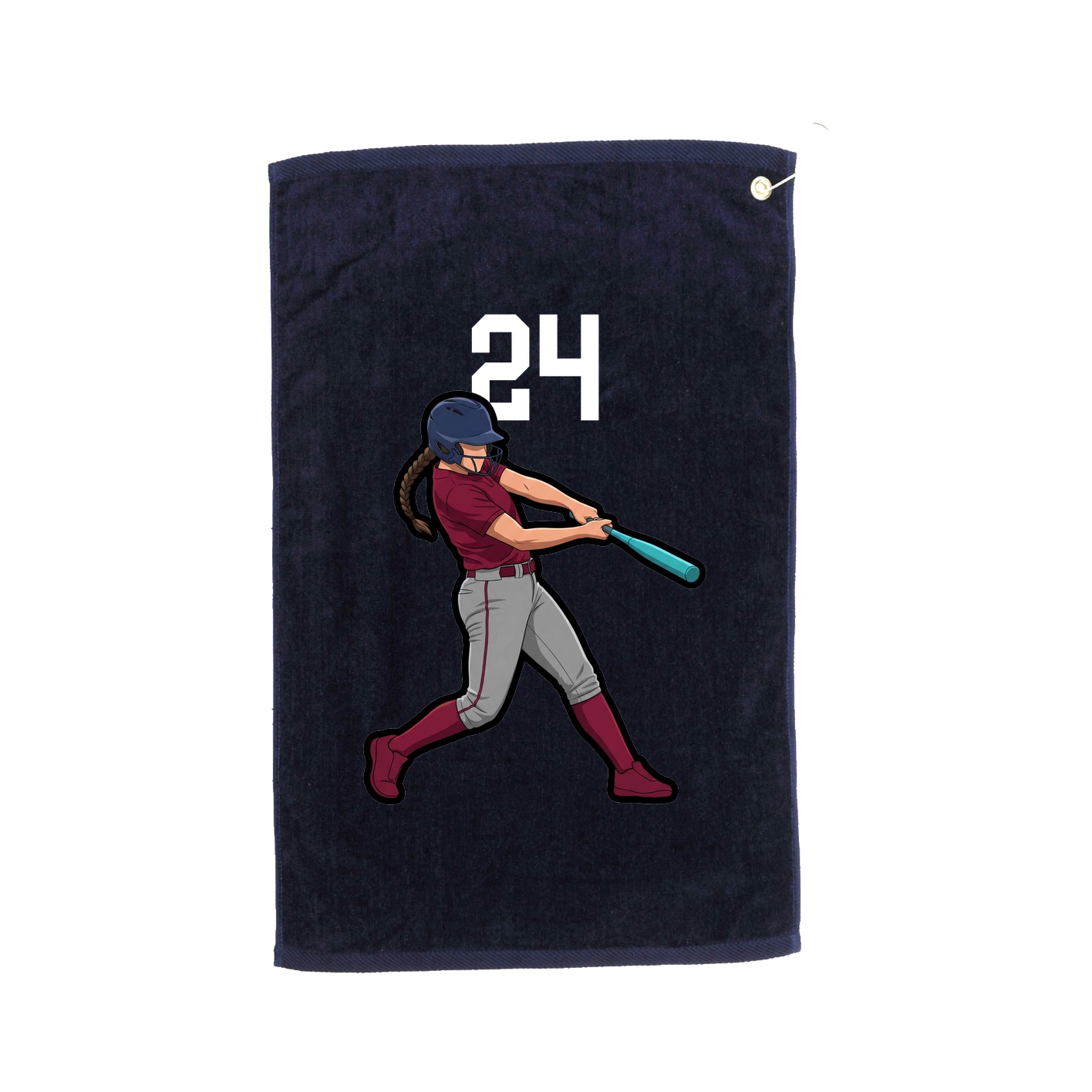 Golf Towel — Number Top in Navy