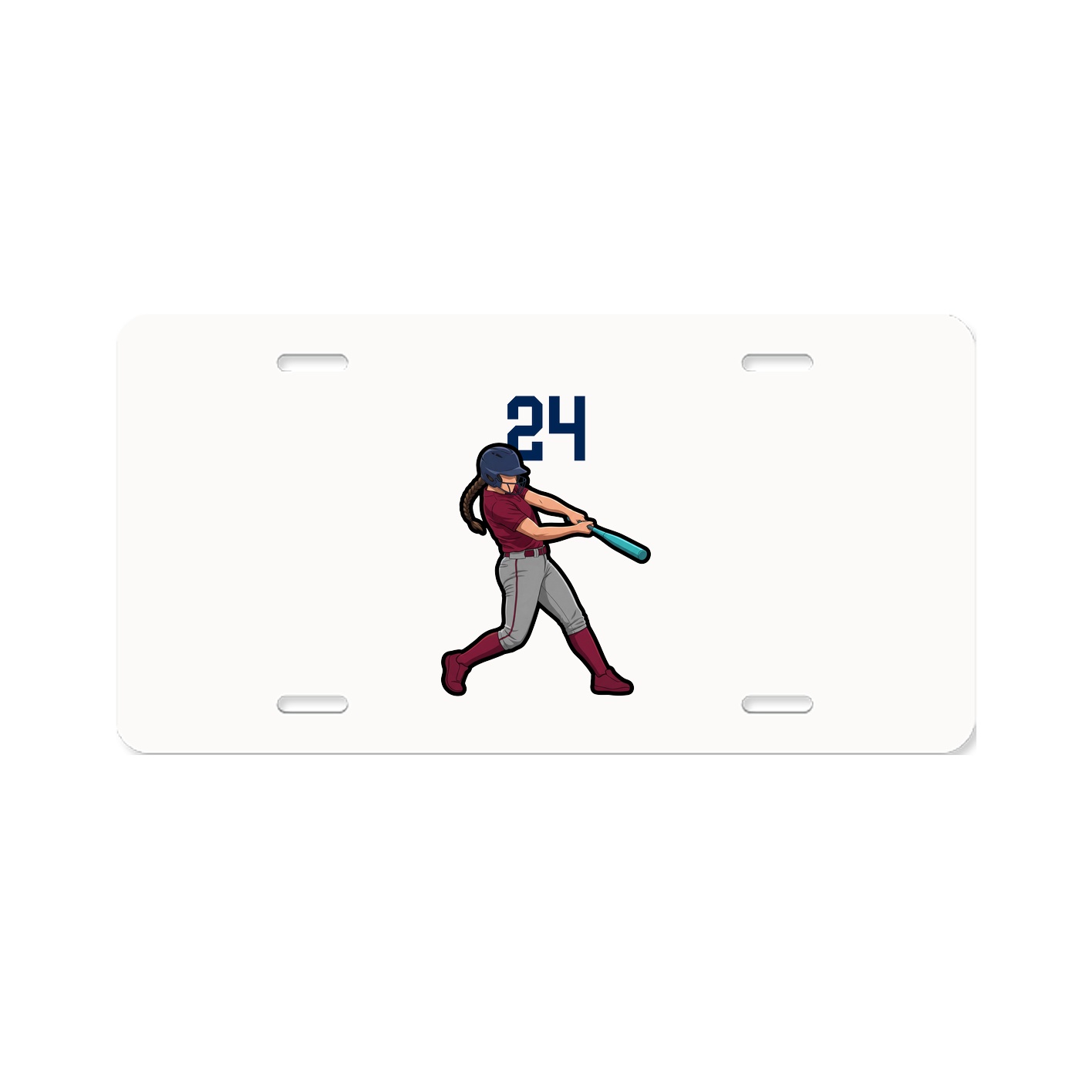 License Plate — Number Top in Classic