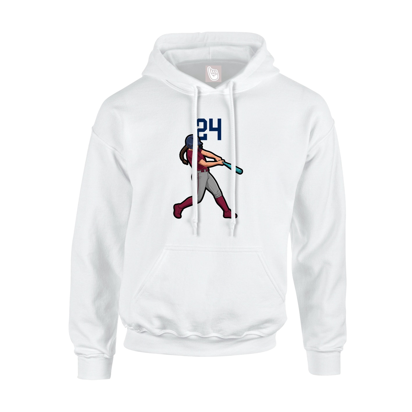 Hoodie — Number Top in White