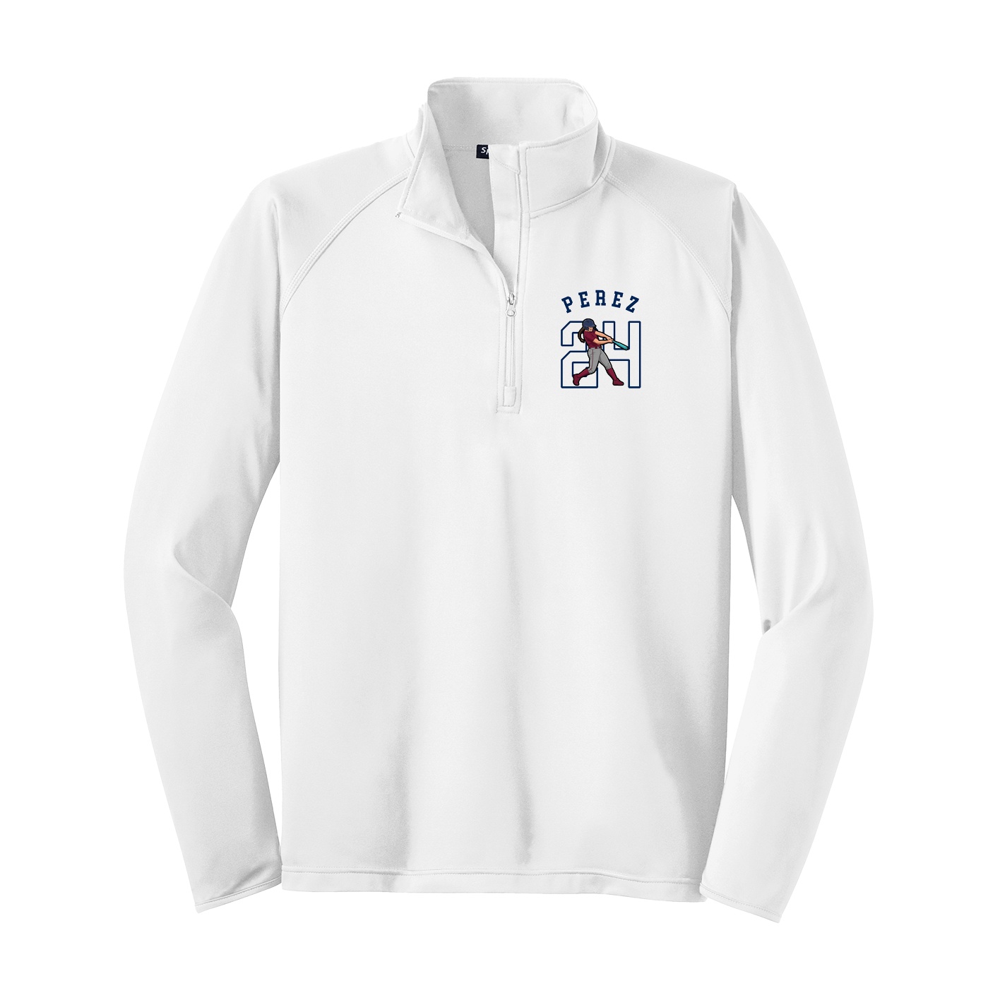 Q-Zip Pullover — Shirsey Arch in White