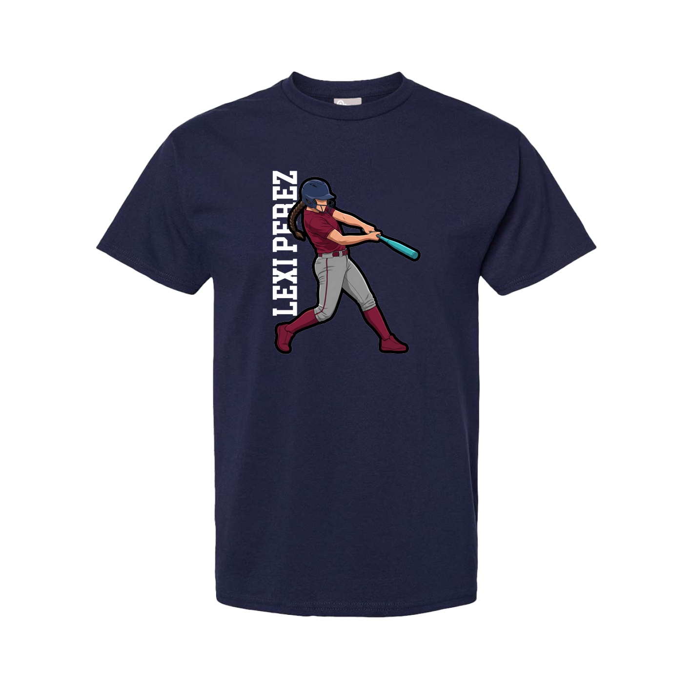 Tee — Name Vertical in Navy
