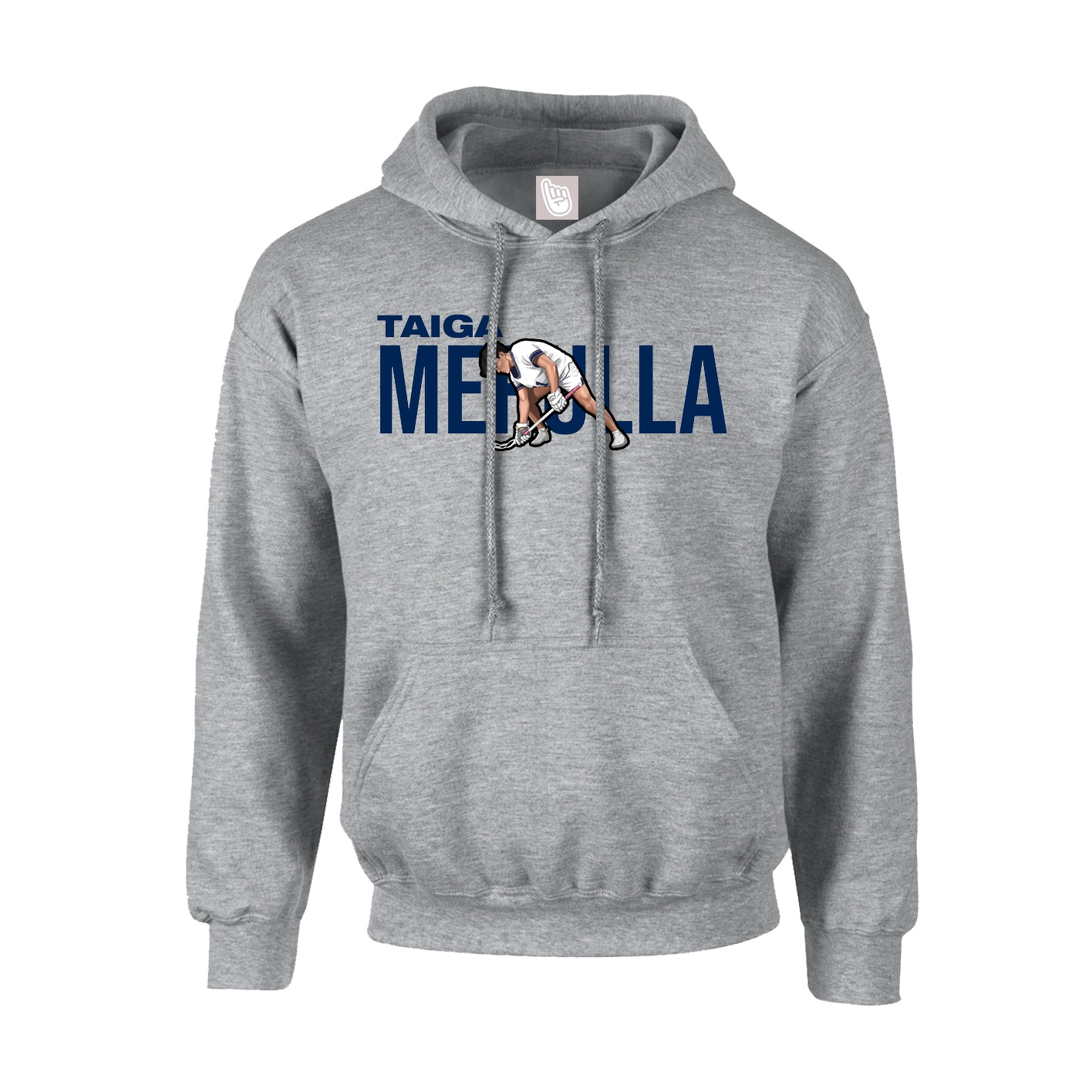 Youth Hoodie — Player Name in Grey