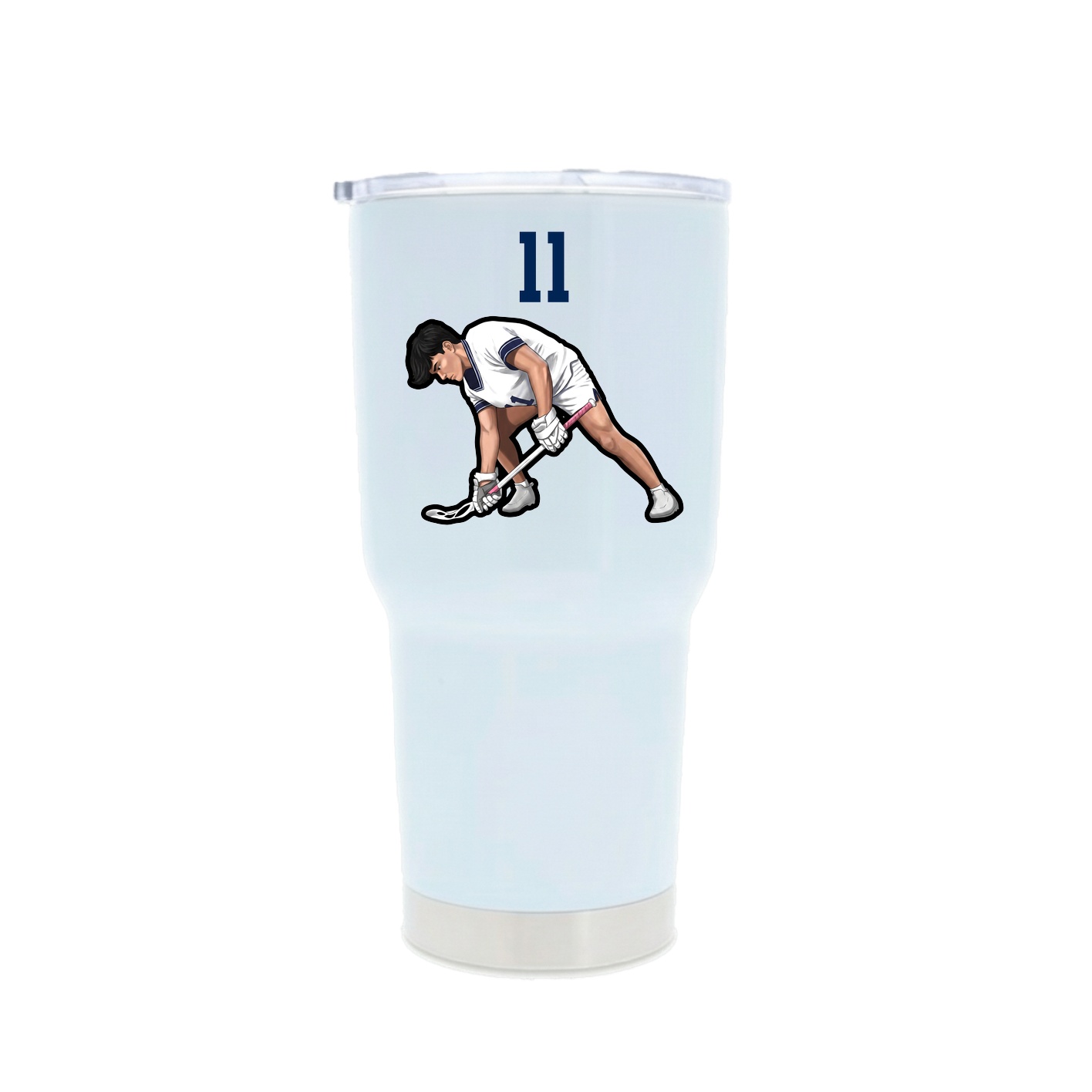 30oz Stainless Steel Tumbler — Number Top in White