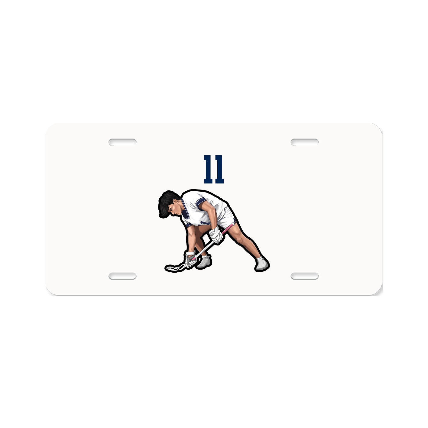 License Plate — Number Top in Classic